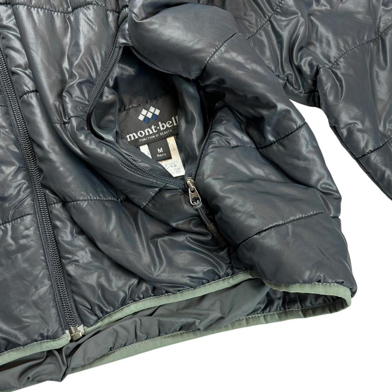 Montbell grey reversible down puffer jacket (M)