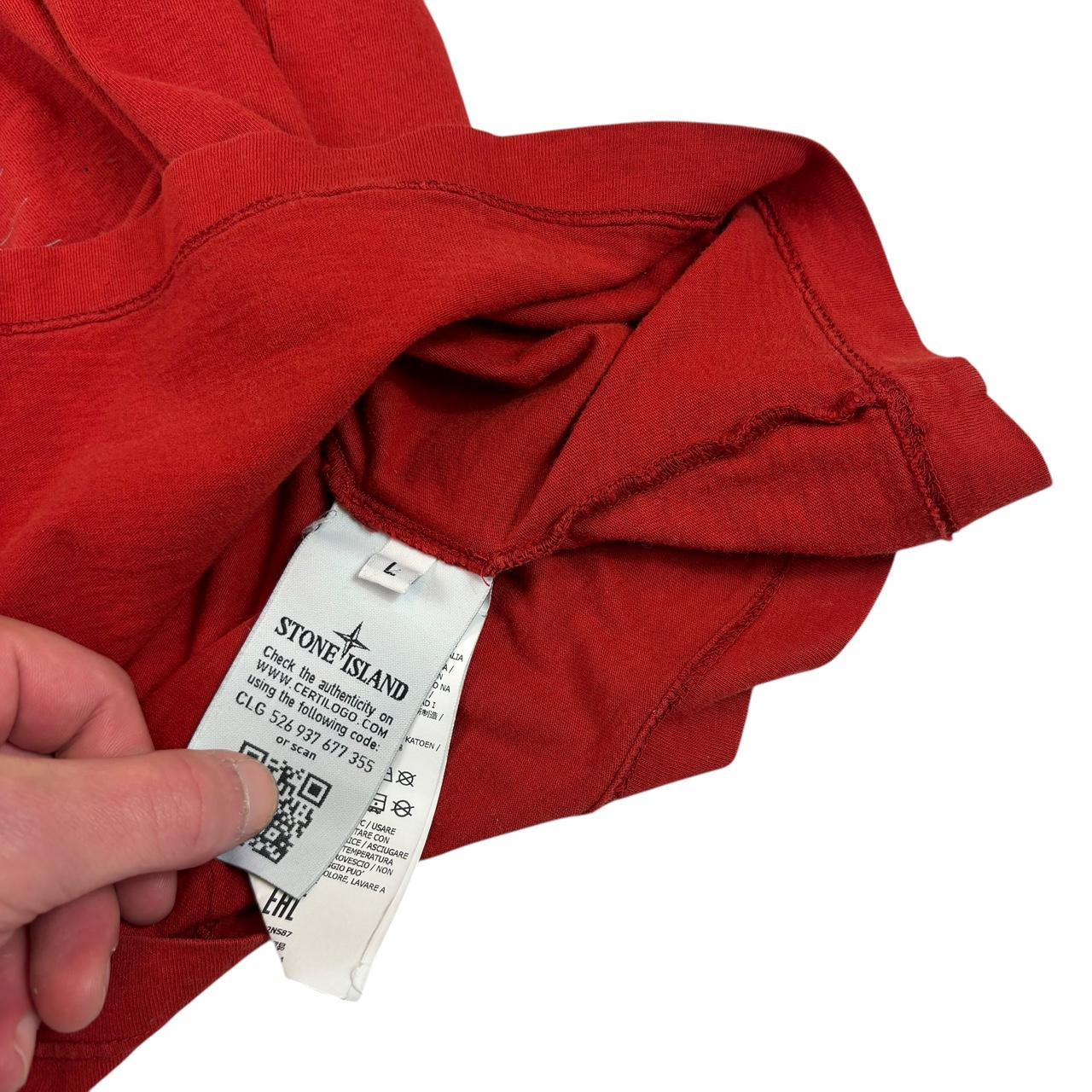 Stone island red graphic T shirt (L)