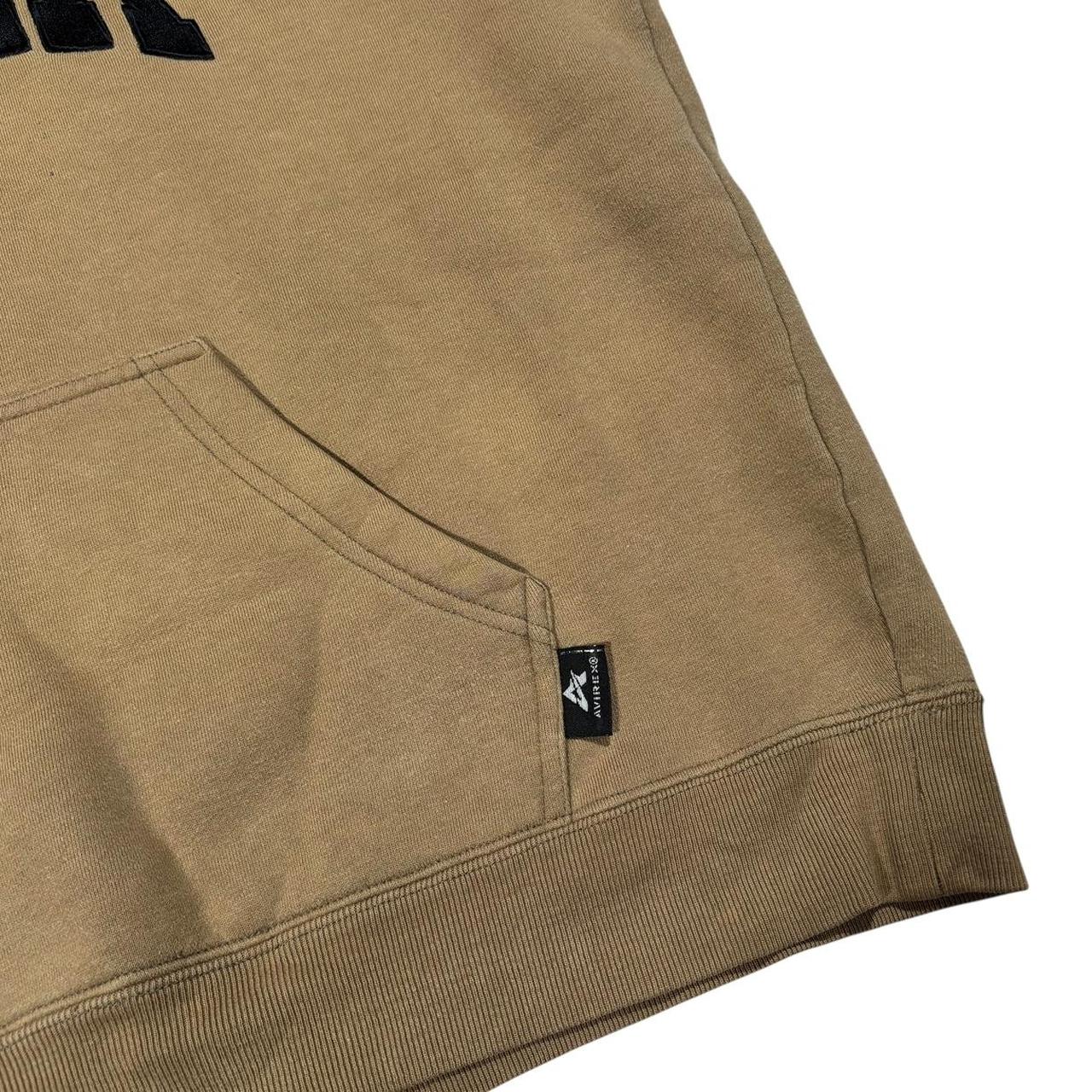 Avirex embroidered spellout thick pullover hoodie (M)