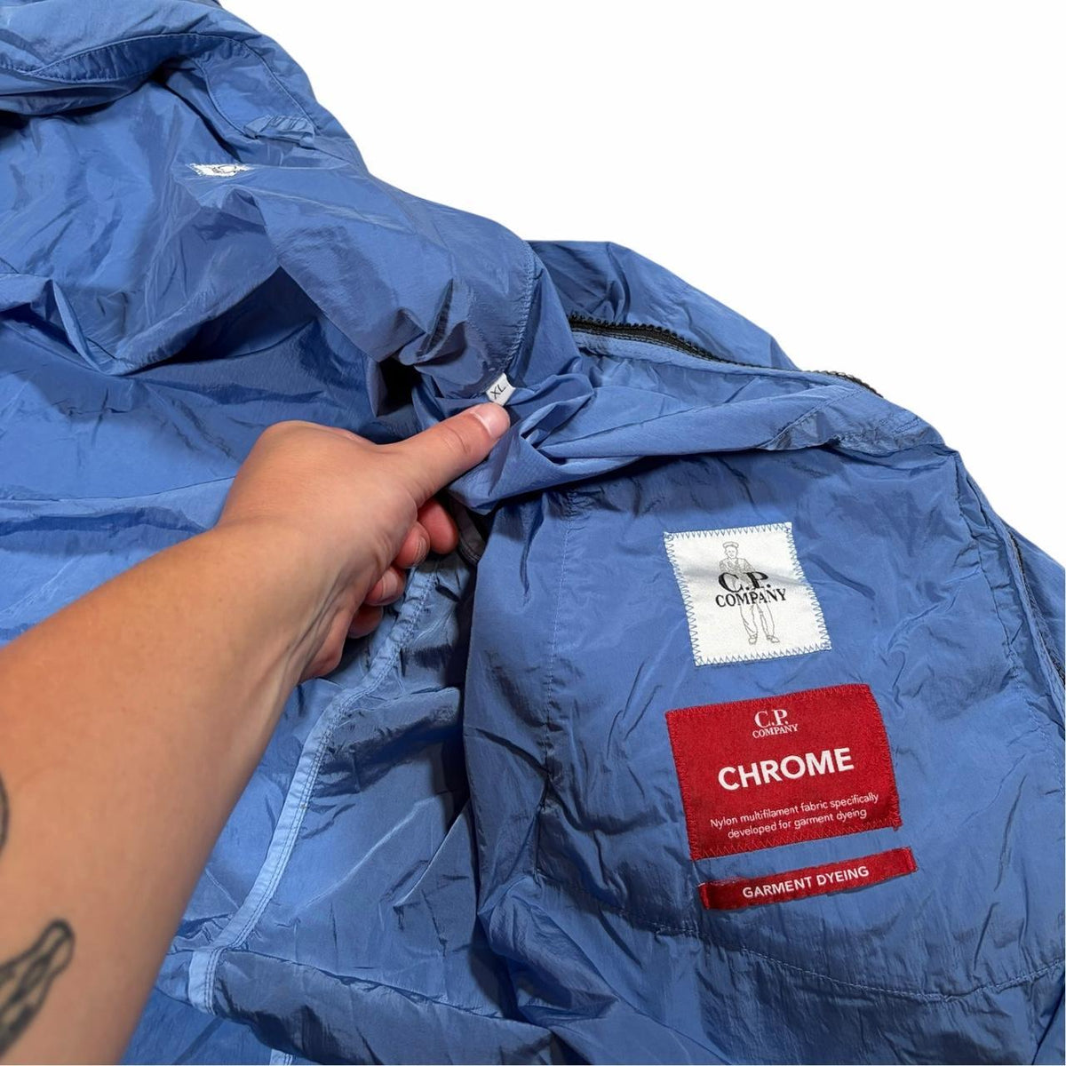 CP Company Chrome nylon shimmer overshirt jacket (XL)