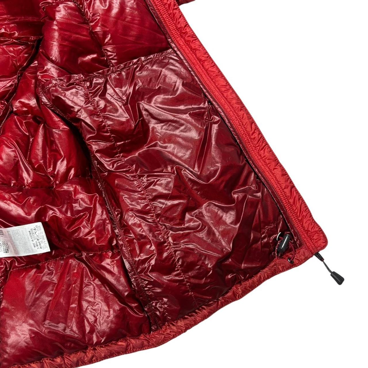 Montbell two tone red down puffer jacket (M)