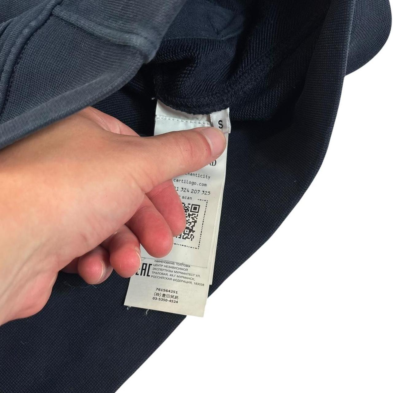 Stone island navy zip up hoodie (S)