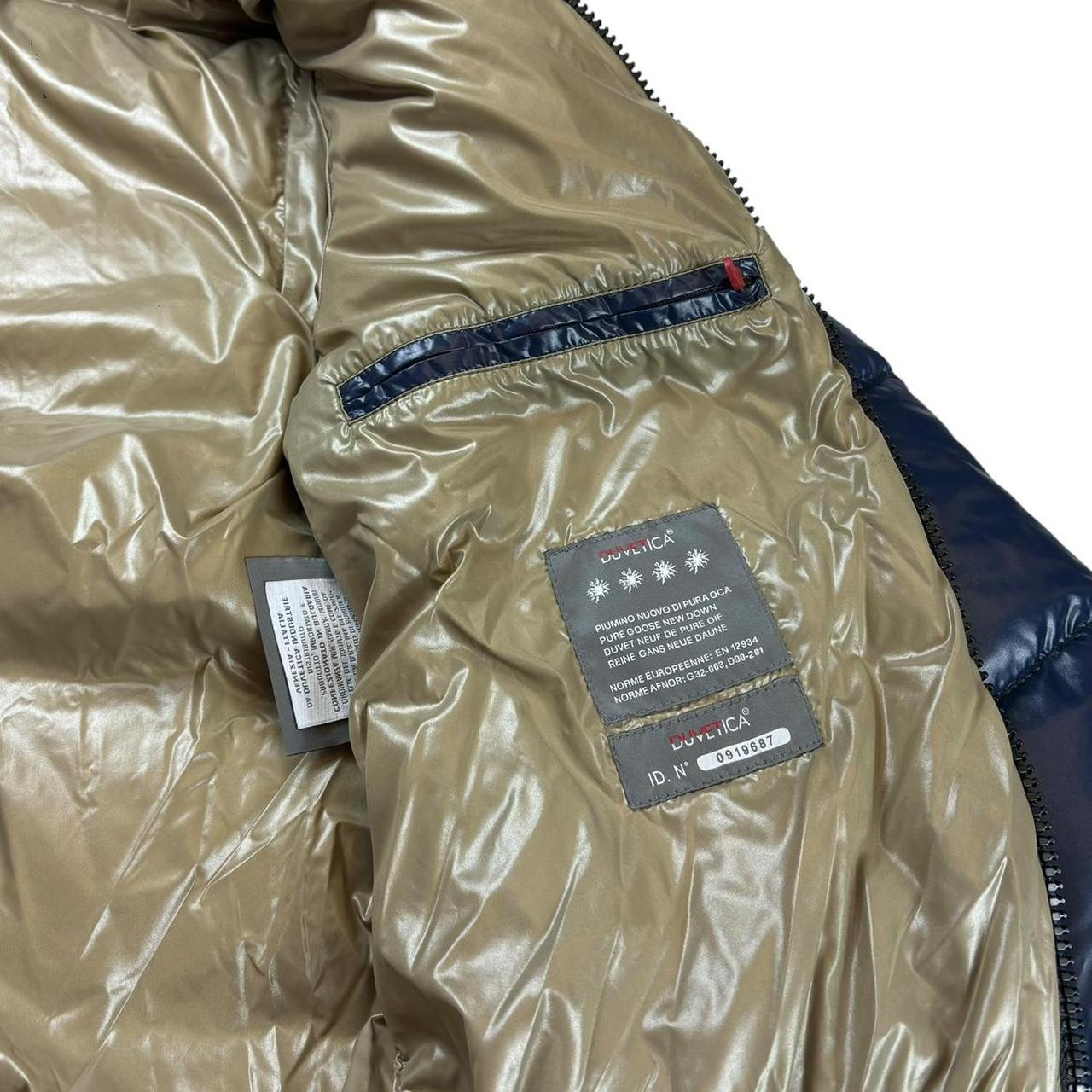 Duvetica navy full zip down puffer jacket (S)