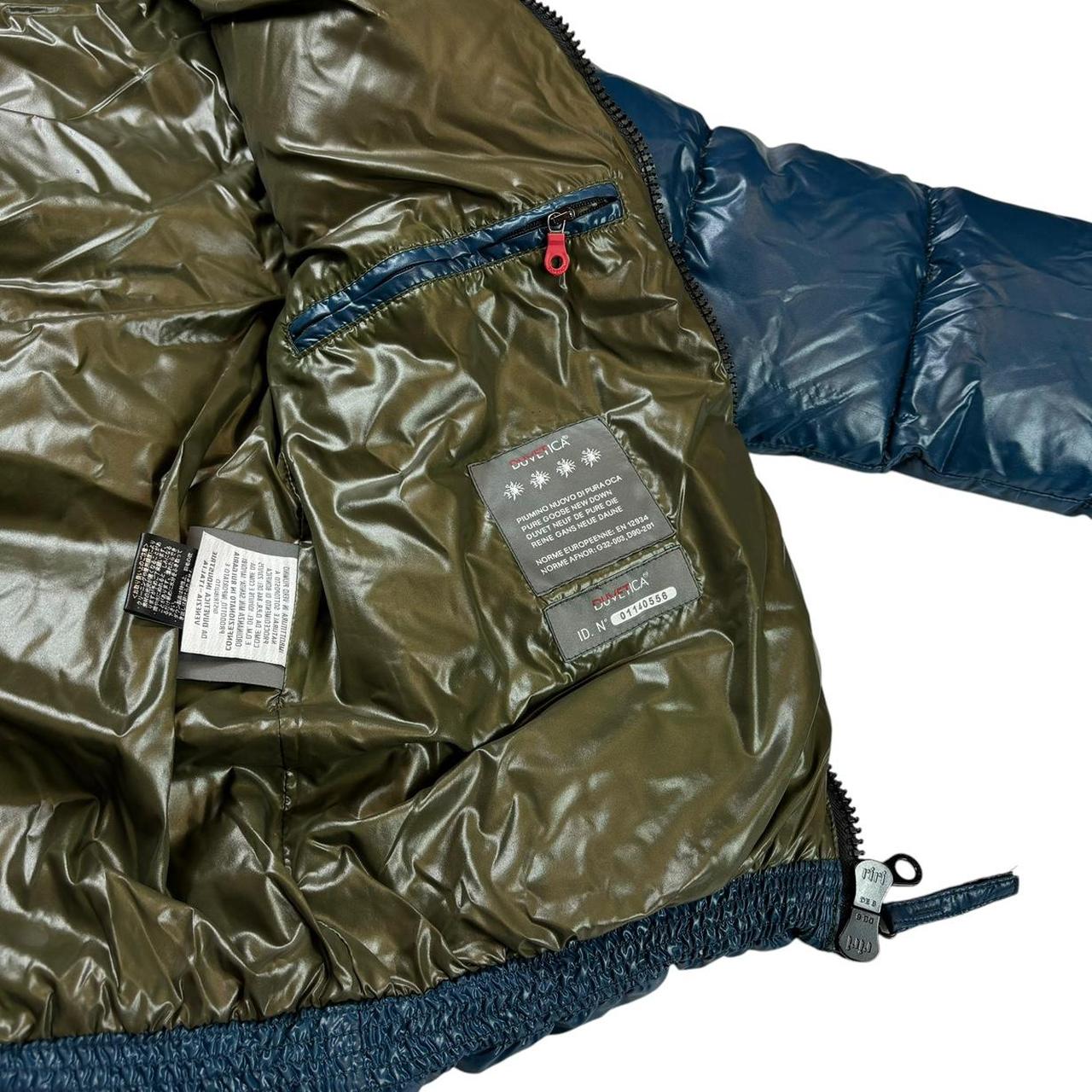 Duvetica navy full zip down puffer jacket (S)