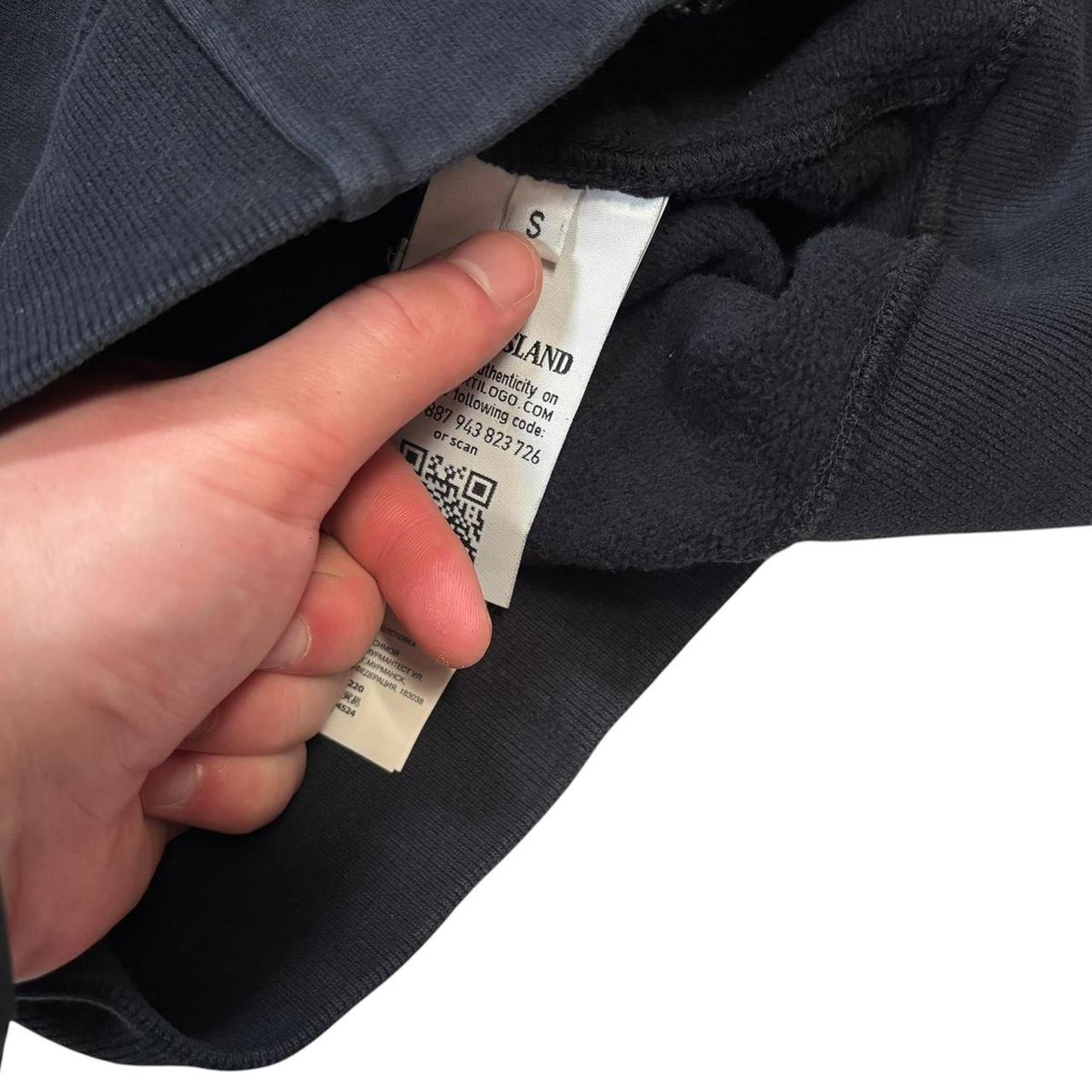 Stone island navy zip up hoodie (S)