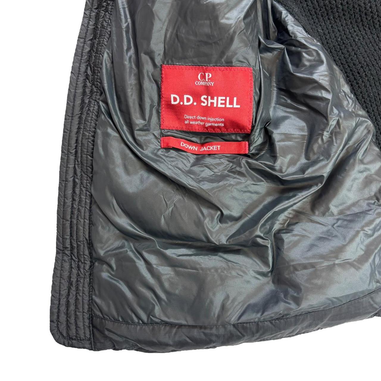 CP company black DD shell hybrid down puffer goggle jacket (M)