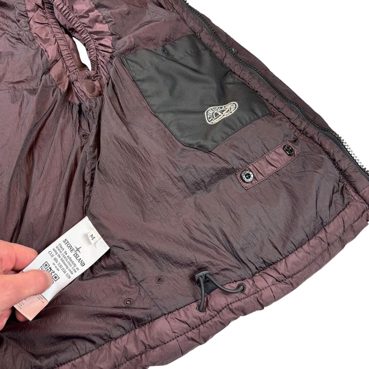 Stone island garment dyed crinkle reps down puffer gilet (M)