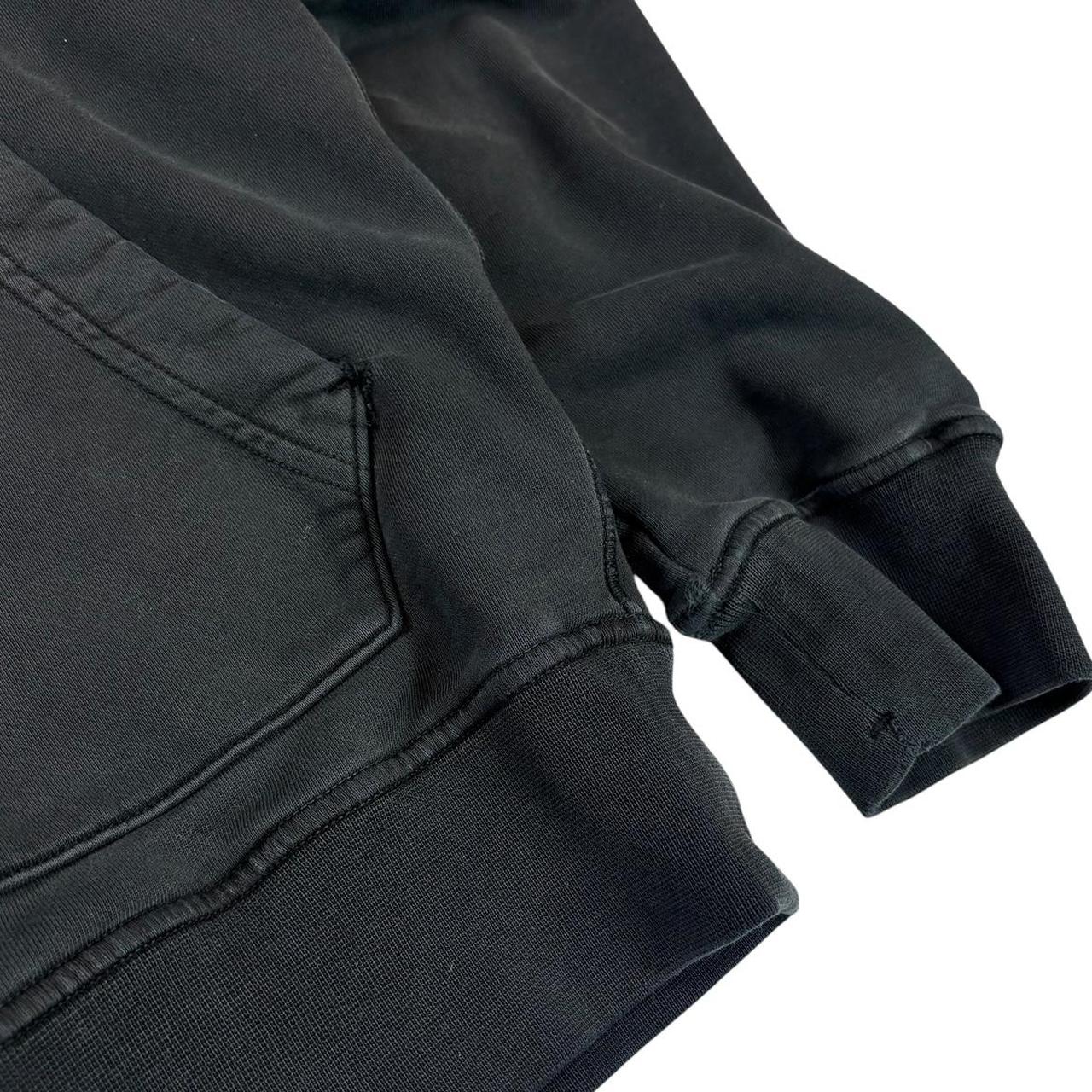 Stone island black thick pullover hoodie (L)
