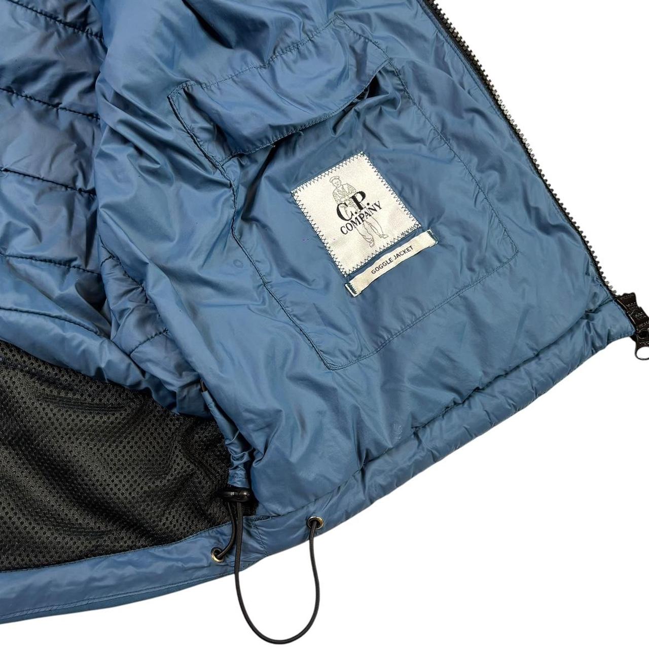 CP company blue goggle down gilet (XXL)