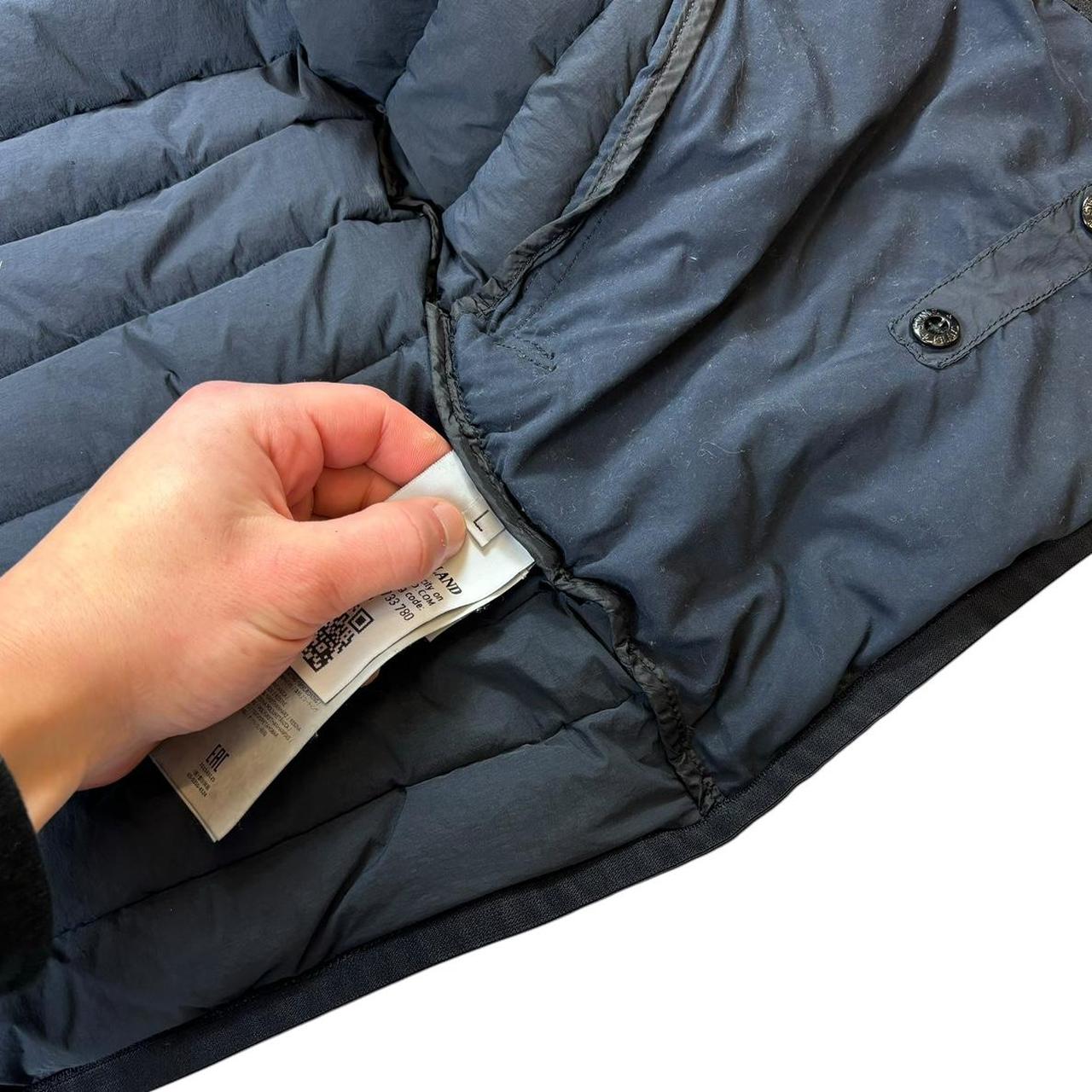 Stone island loom woven down chambers stretch nylon TC down puffer jacket (L)