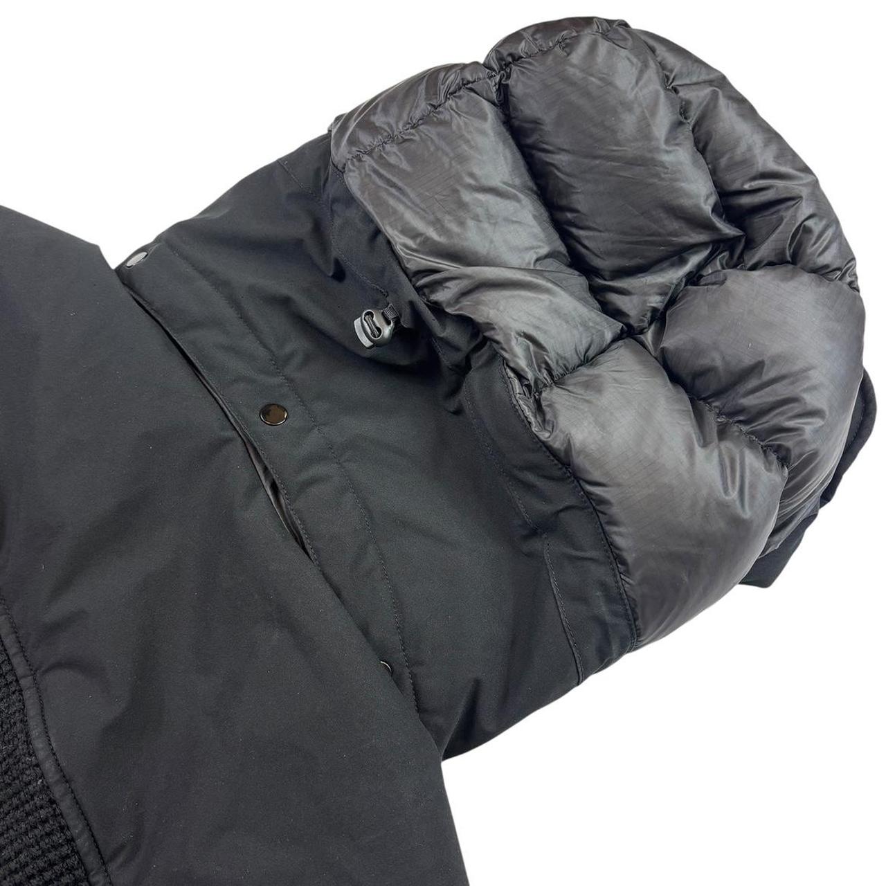 CP company black DD shell hybrid down puffer goggle jacket (M)