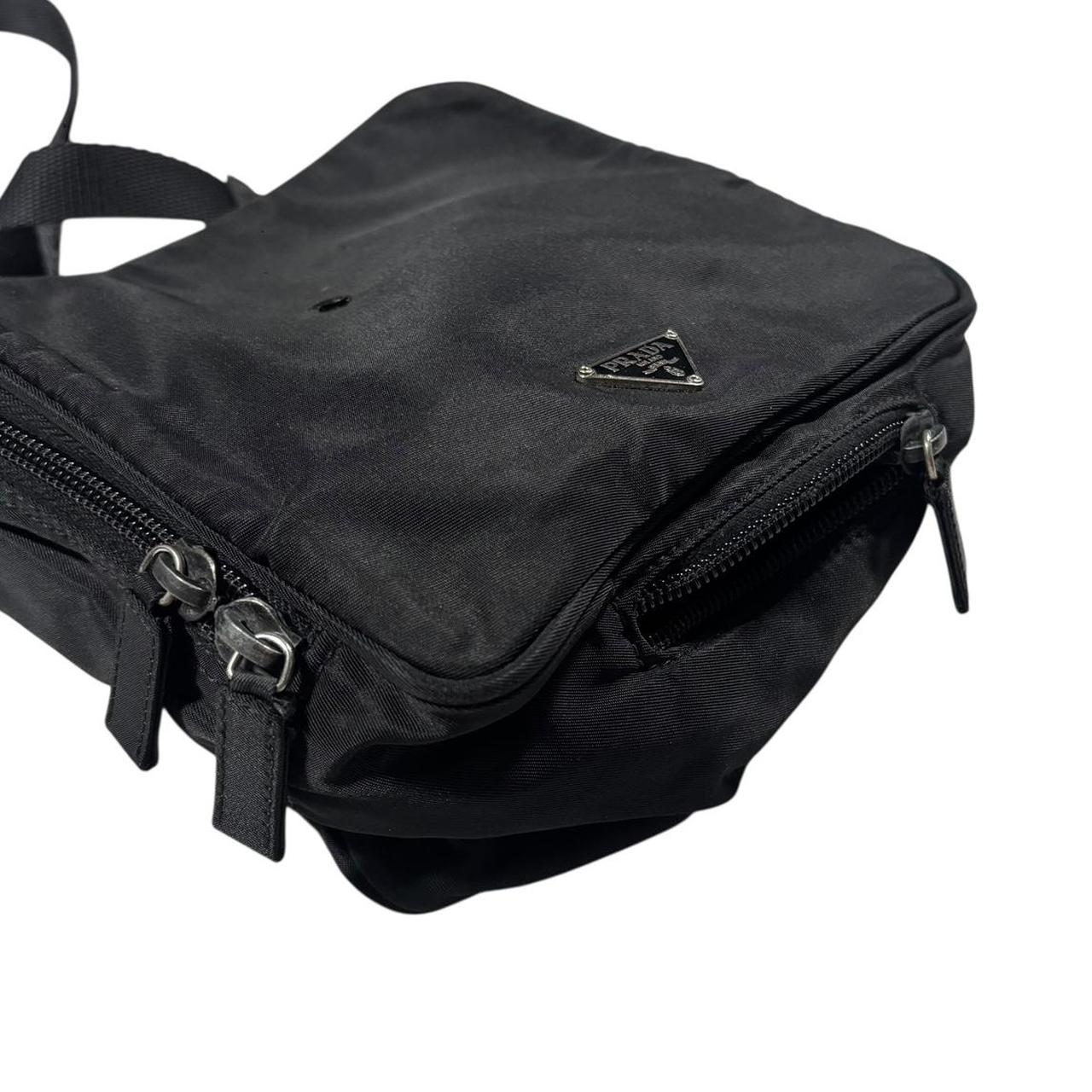 Prada black square crossbody side bag