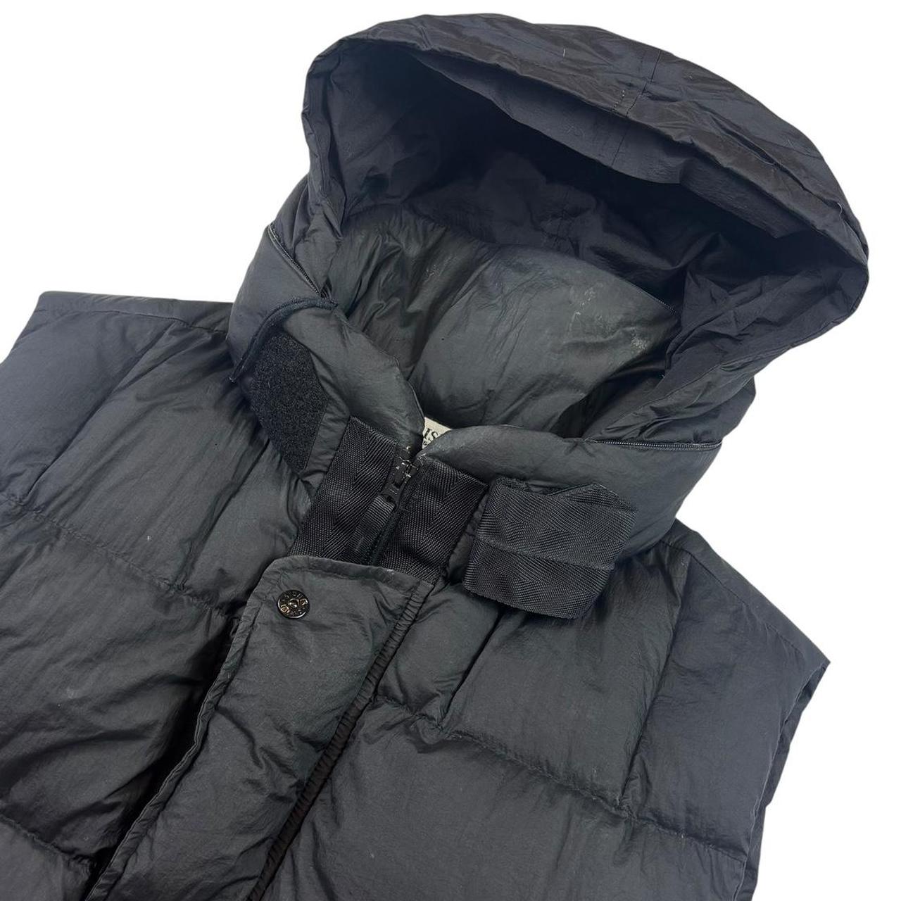 Stone island opaque nylon tela black down gilet (XXL)