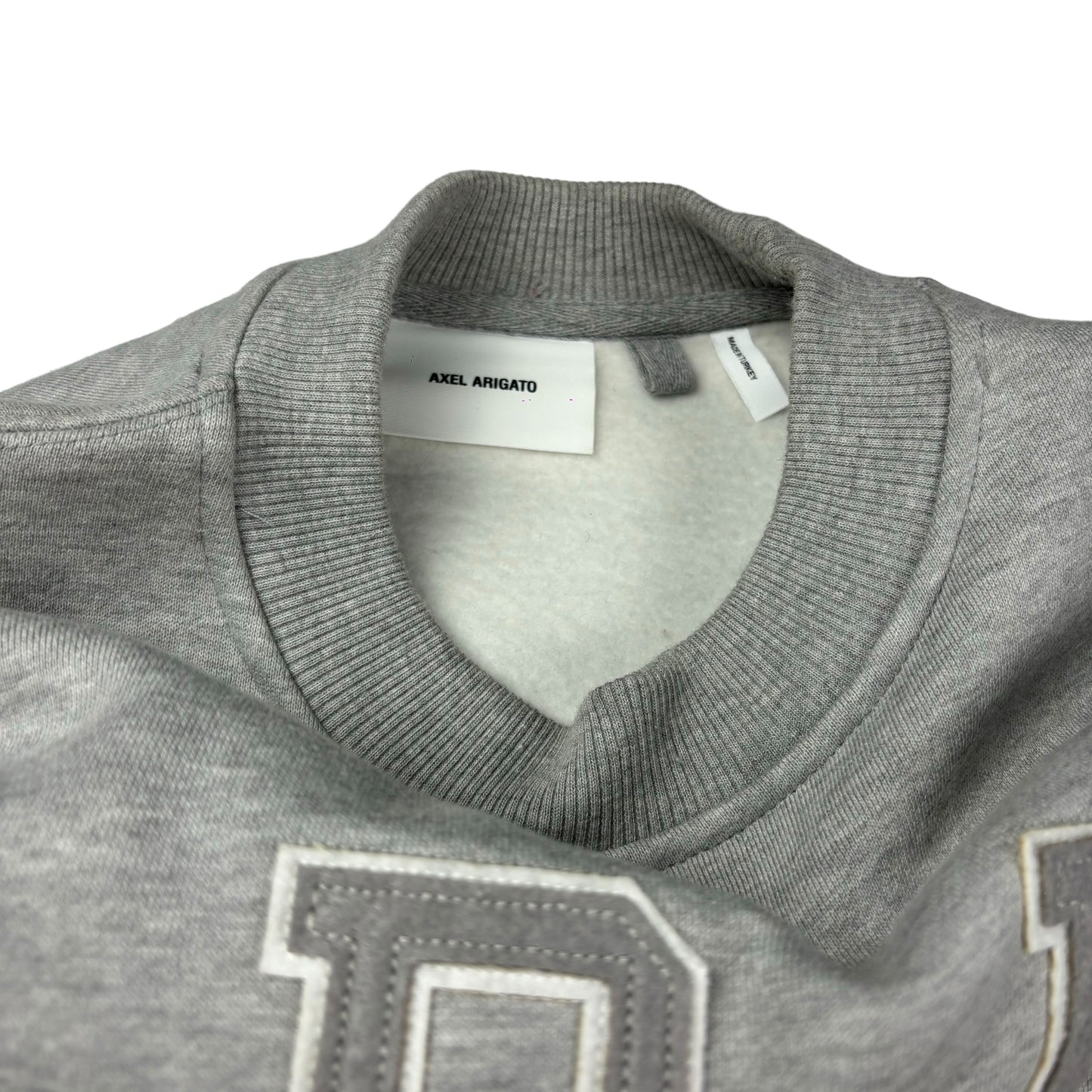 Axel Arigato spellout grey thick pullover sweatshirt