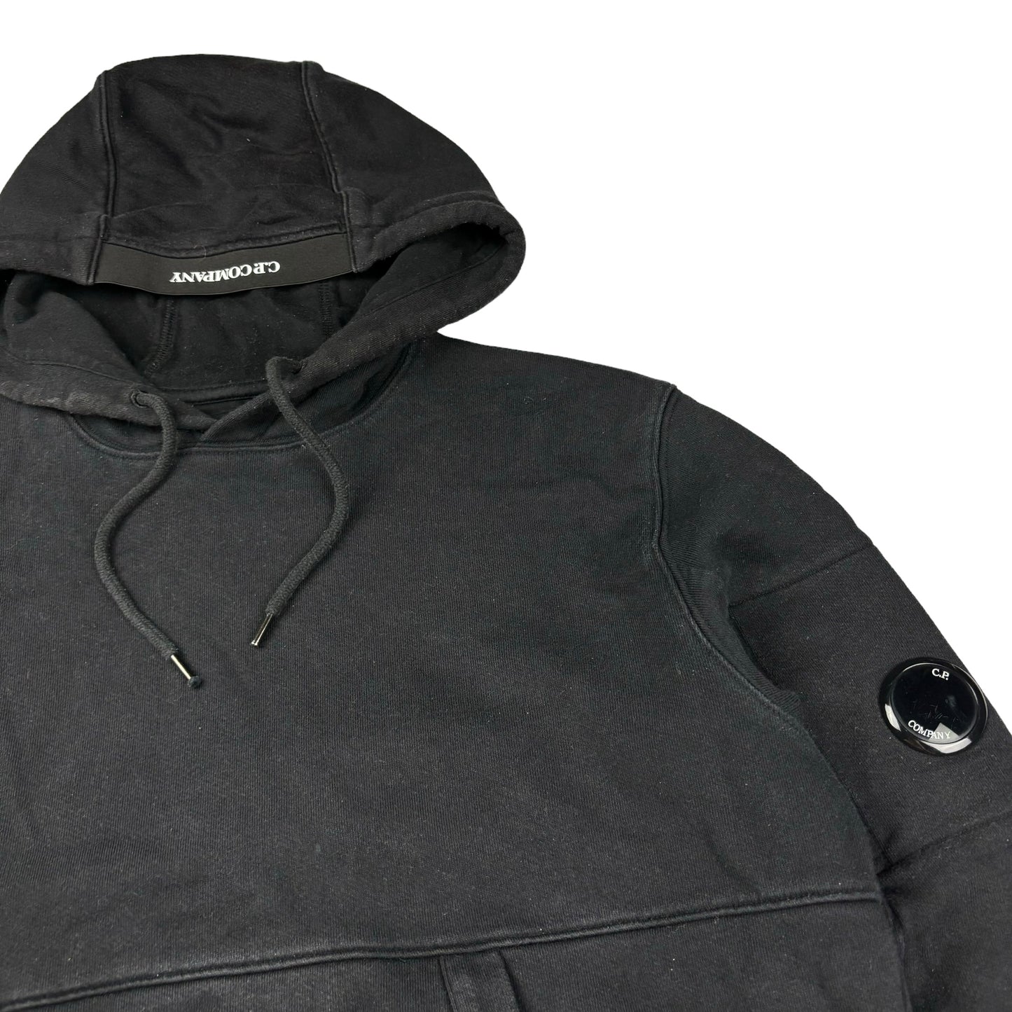 CP company black pullover hoodie