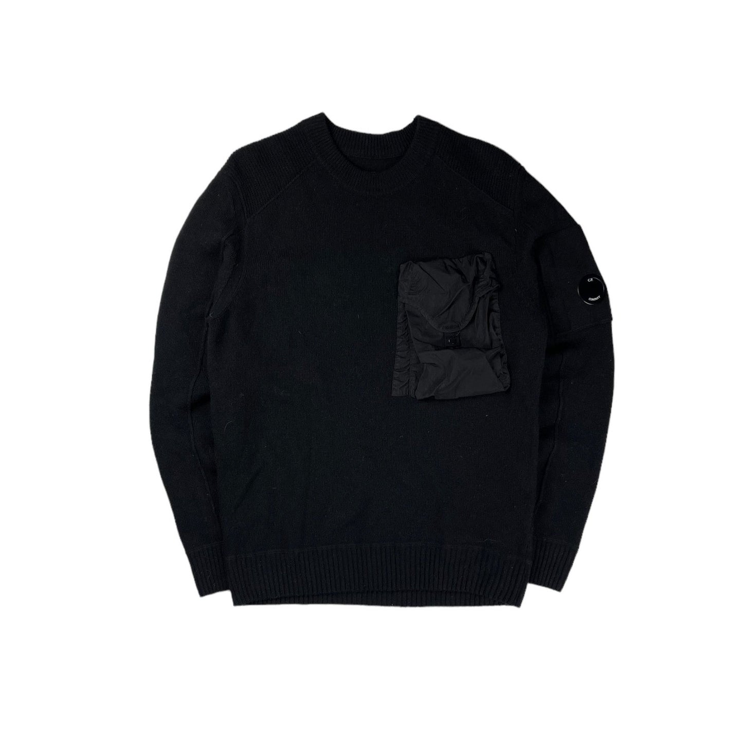 CP company black knitted sweatshirt