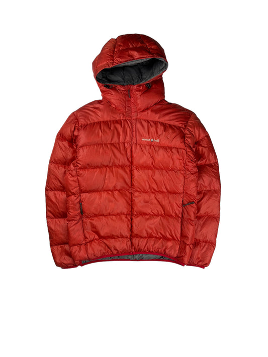 Montbell red down puffer jacket