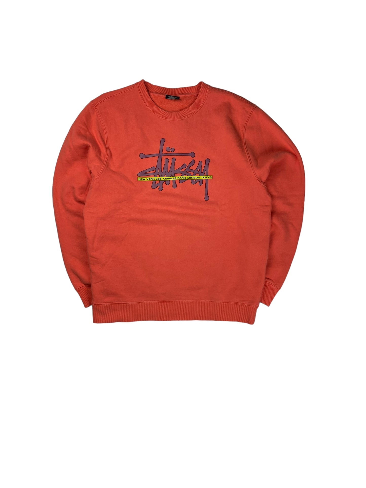 Stussy spellout thick pullover sweatshirt