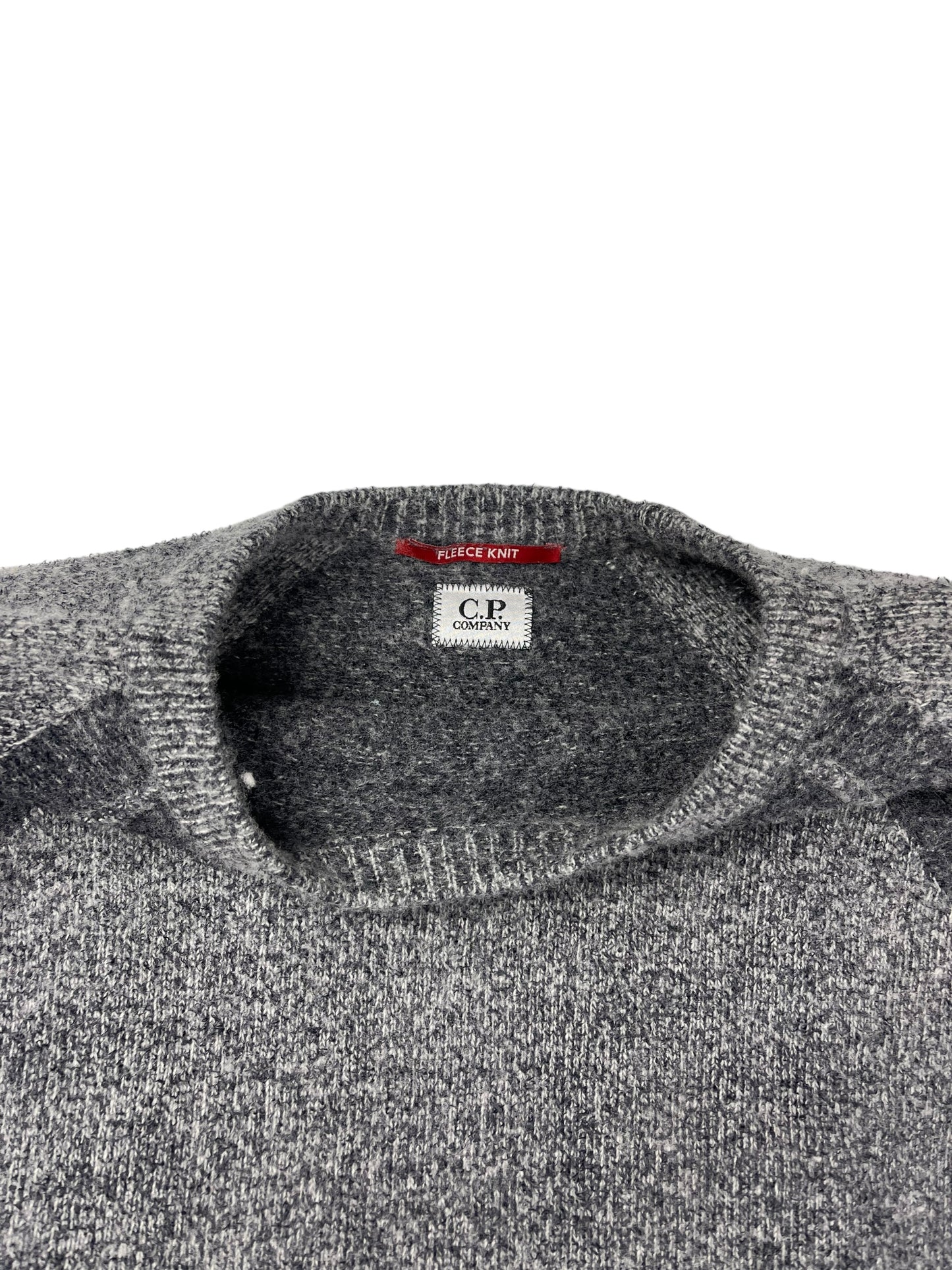 CP company grey fleece knit pullover sweatshirt