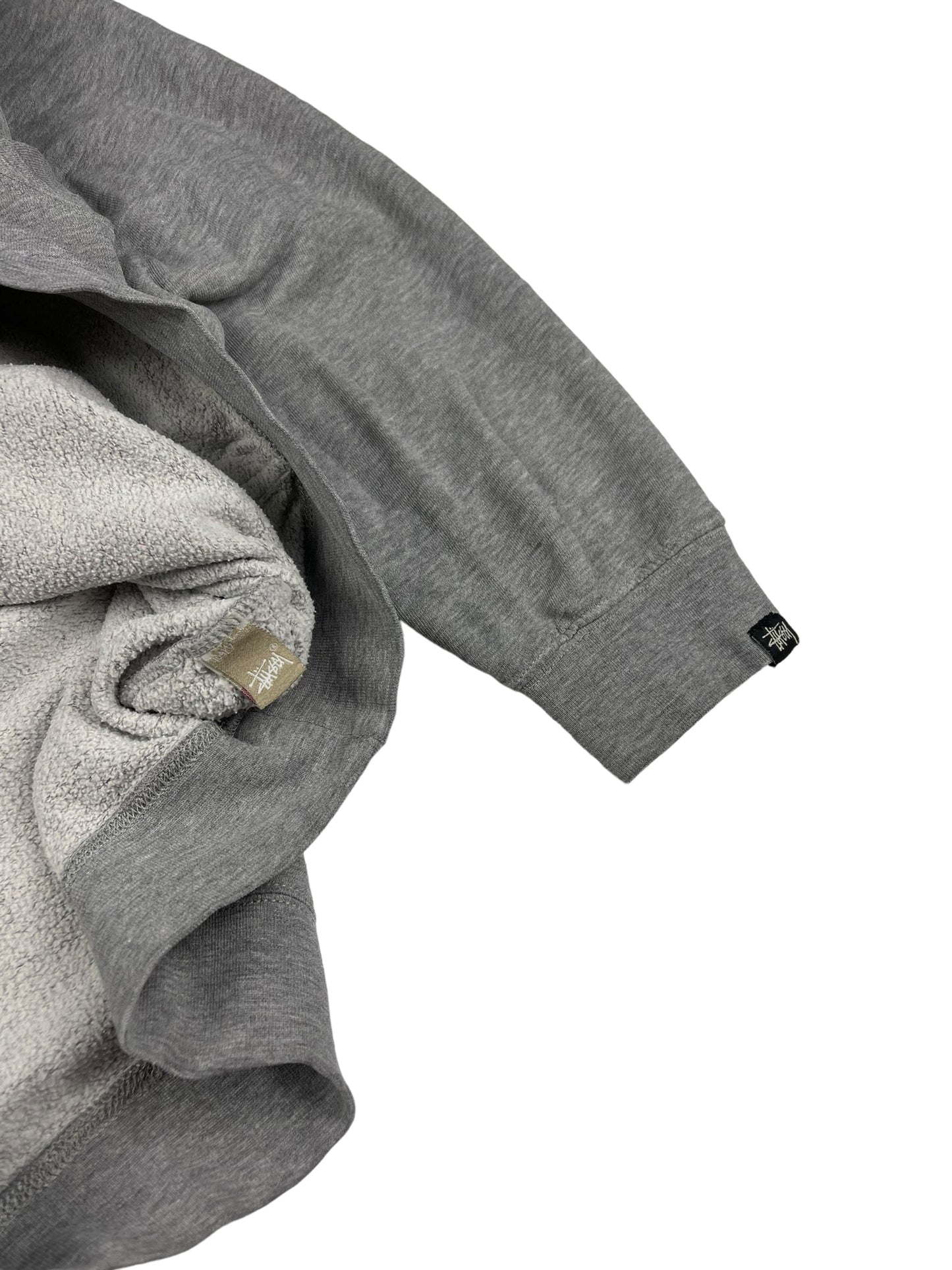 Stussy grey zip up hoodie