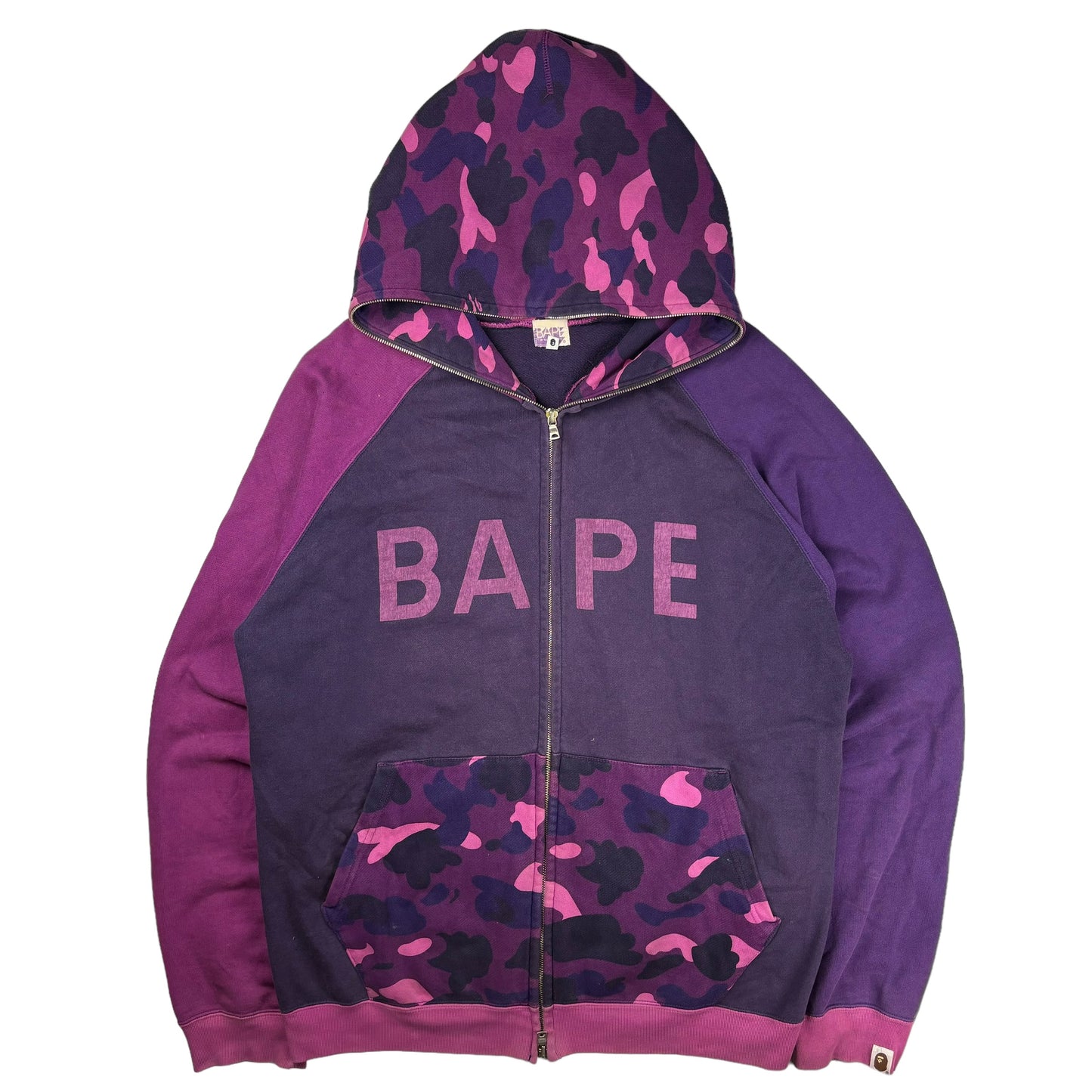 Bape spellout full zip up hoodie