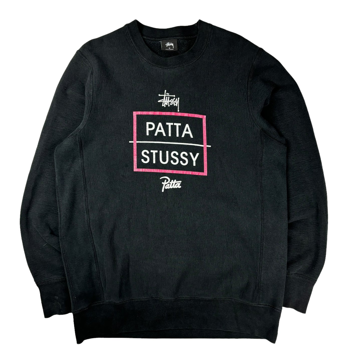 Stussy x Patta black pullover sweatshirt