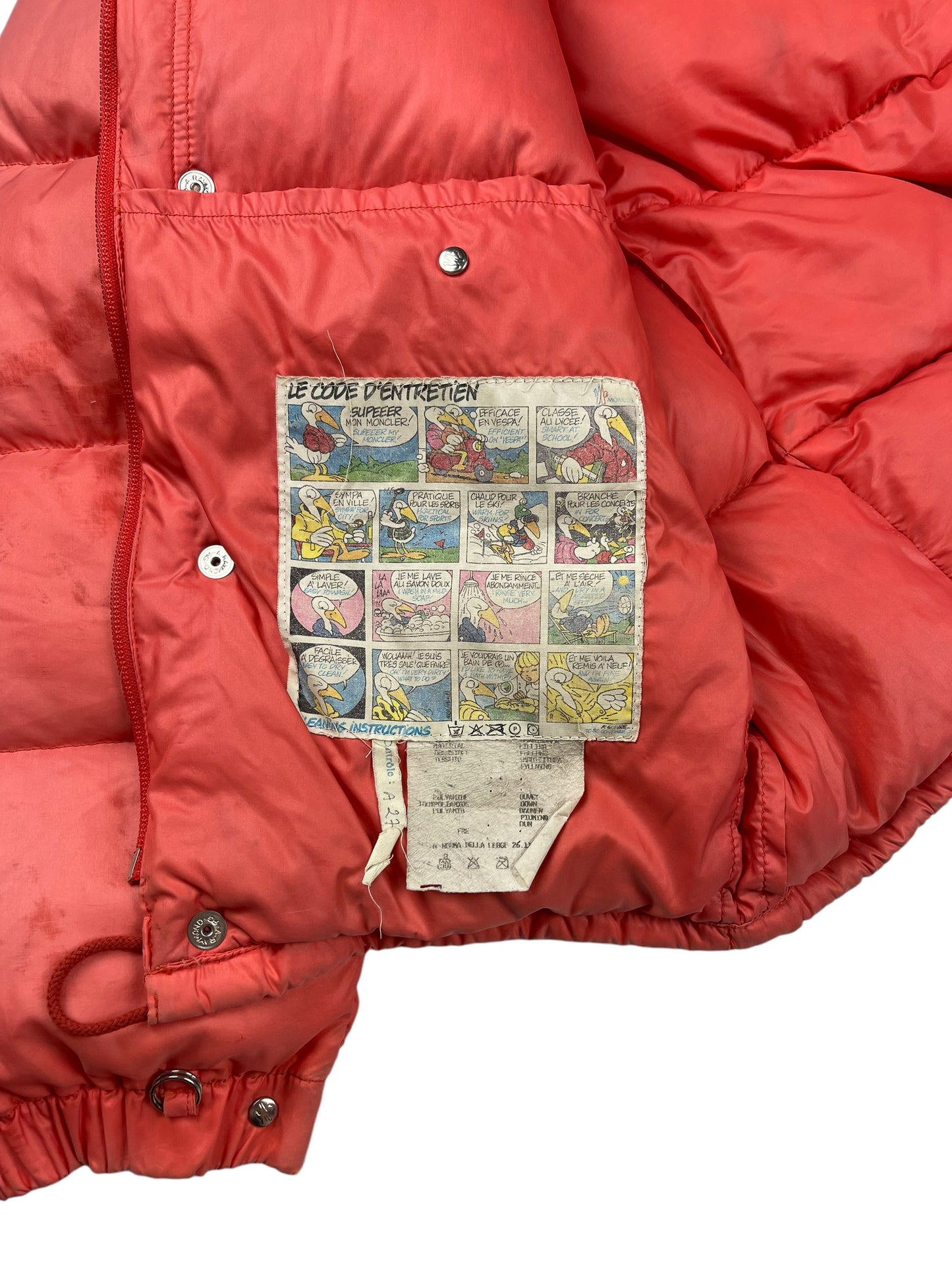 Moncler 80s grenoble down puffer jacket with removable arms