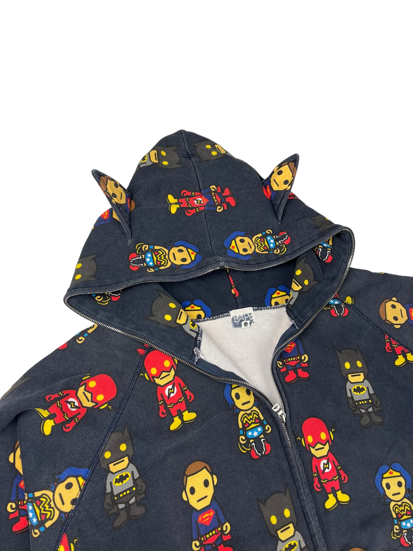 Bape x DC superheroes full zip up hoodie