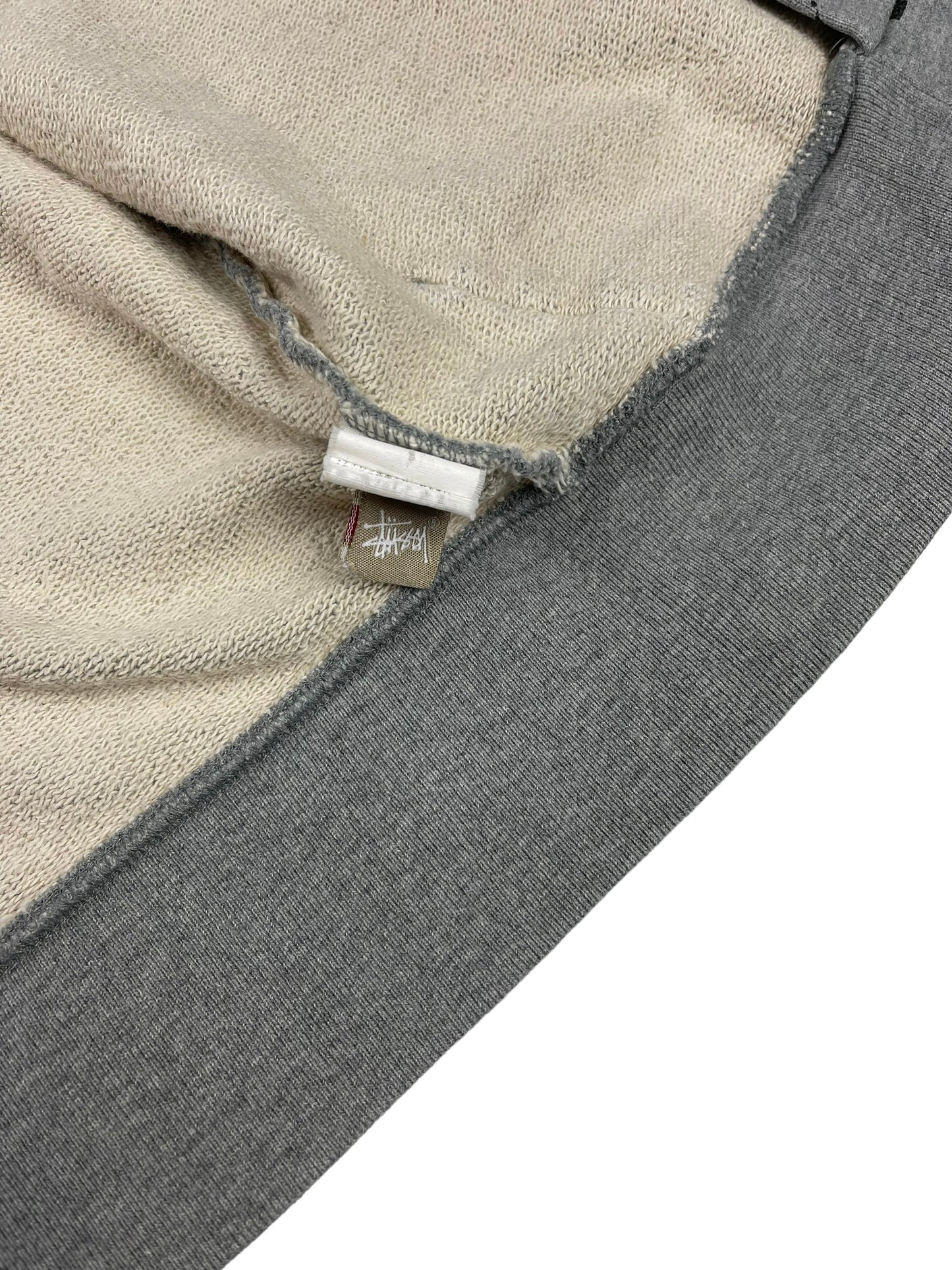 Stussy graphic grey zip up hoodie