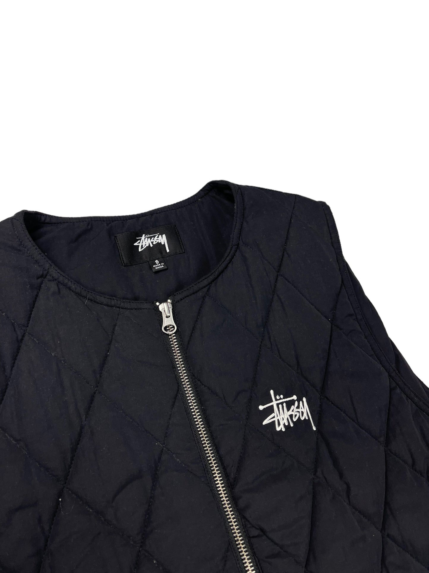 Stussy diamond stitch quilted down gilet