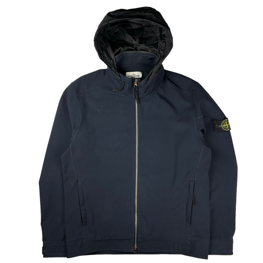 Stone island navy soft shell jacket