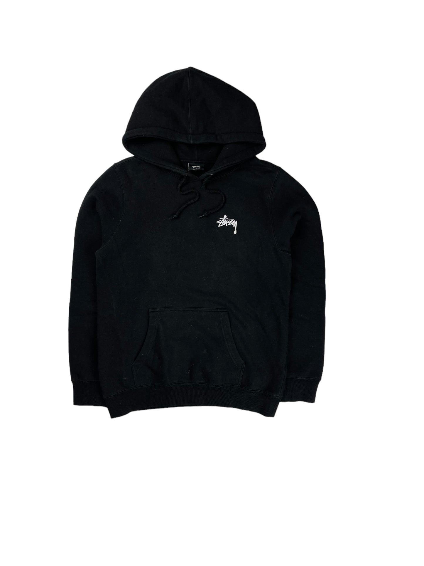 Stussy black thick pullover hoodie