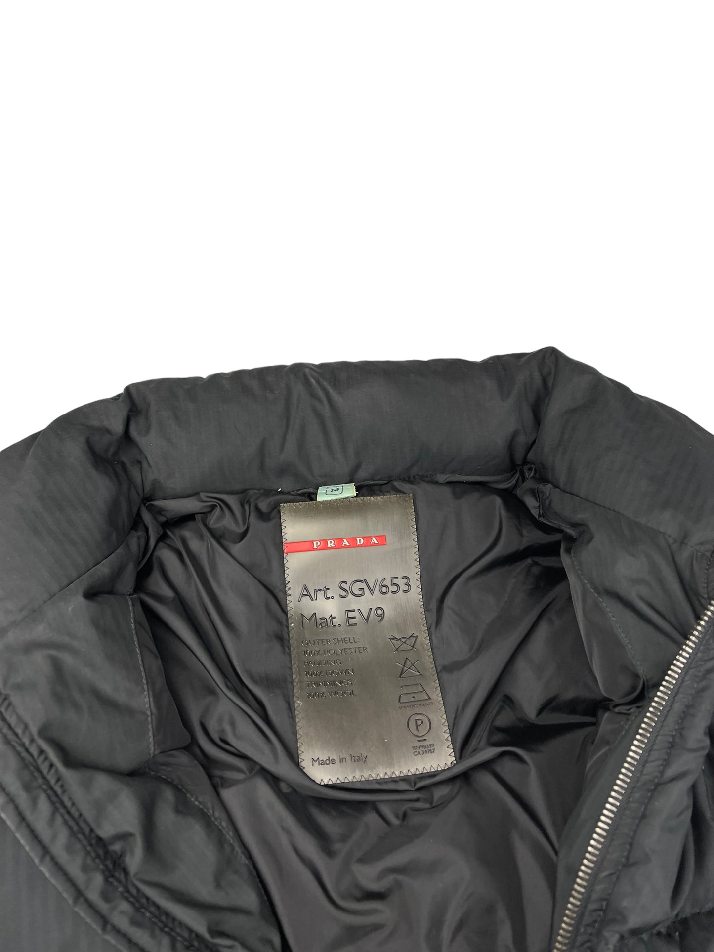 Prada black down puffer jacket