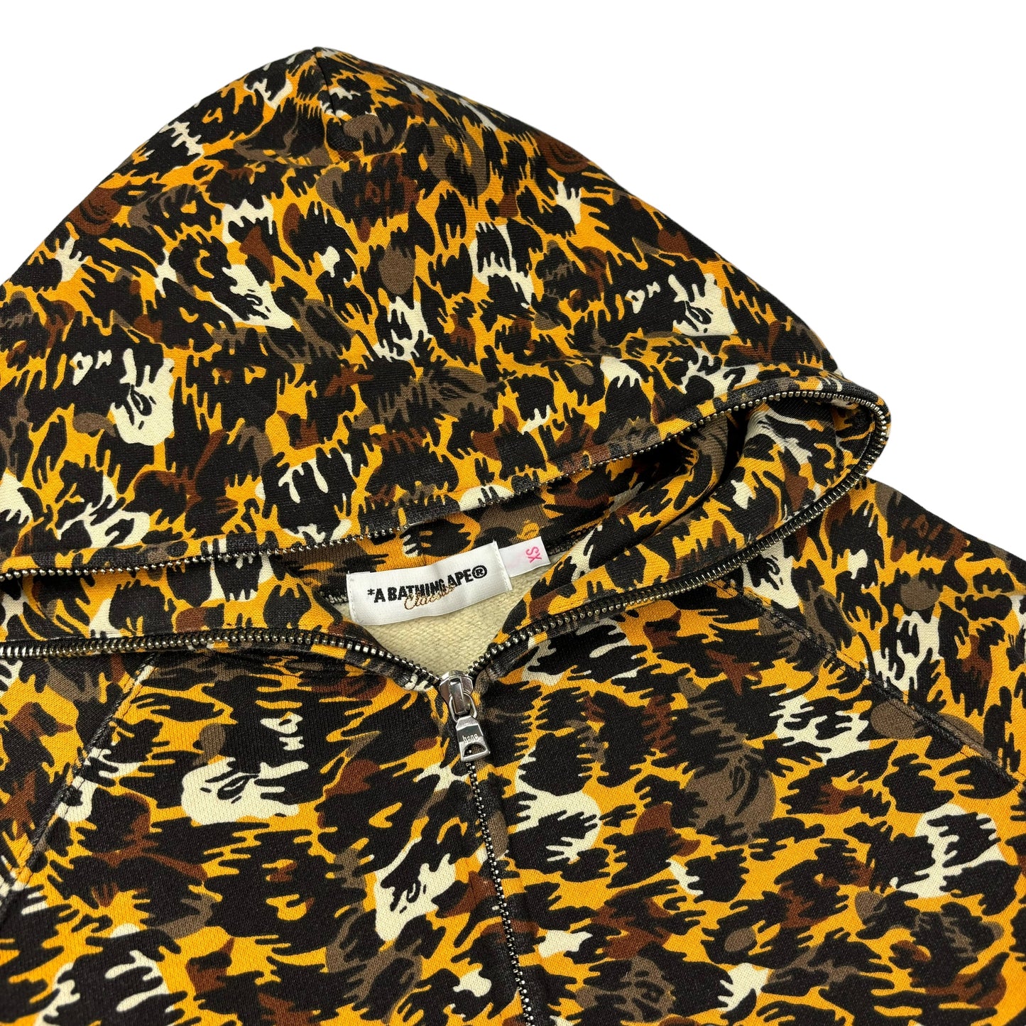 Bape Leopard print camo full zip up hoodie