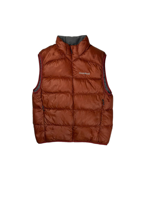 Montbell red superior down gilet