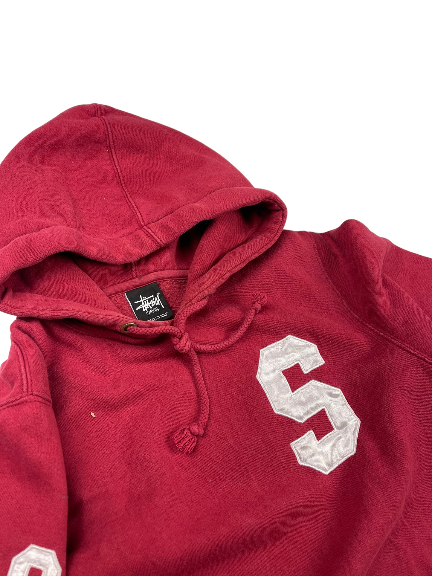 Stussy sleeve spellout pullover hoodie