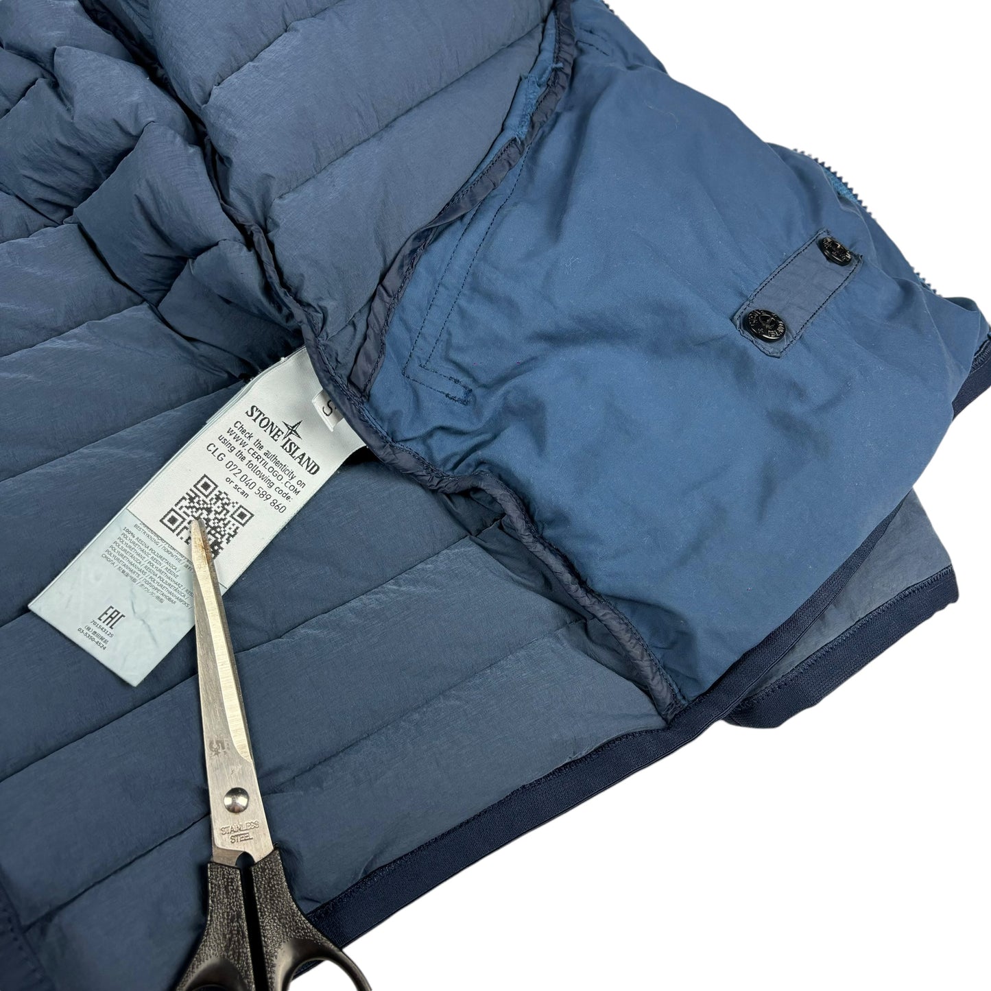 Stone island loom woven down chambers stretch nylon tc down jacket