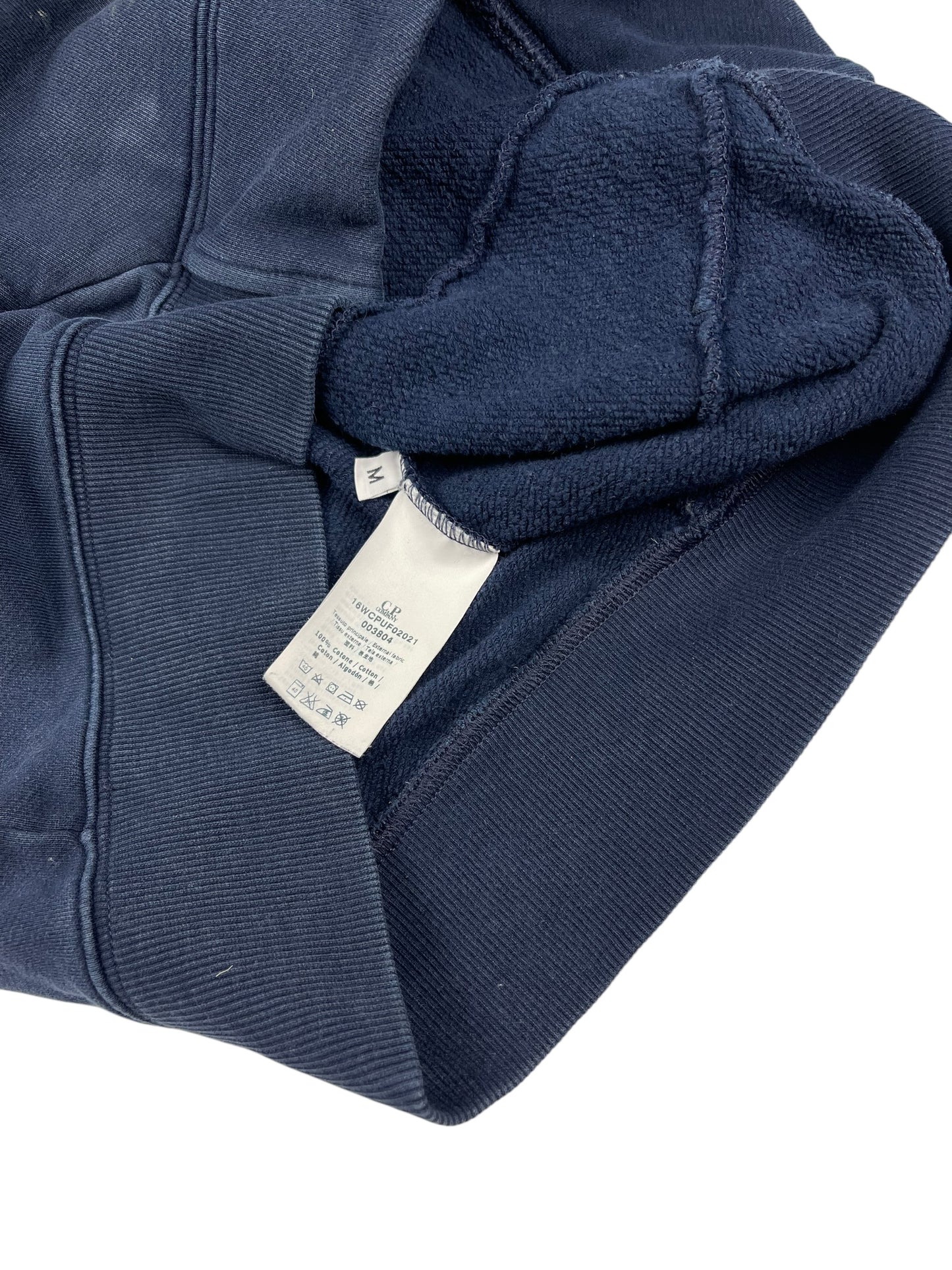 CP company navy zip up goggle hoodie