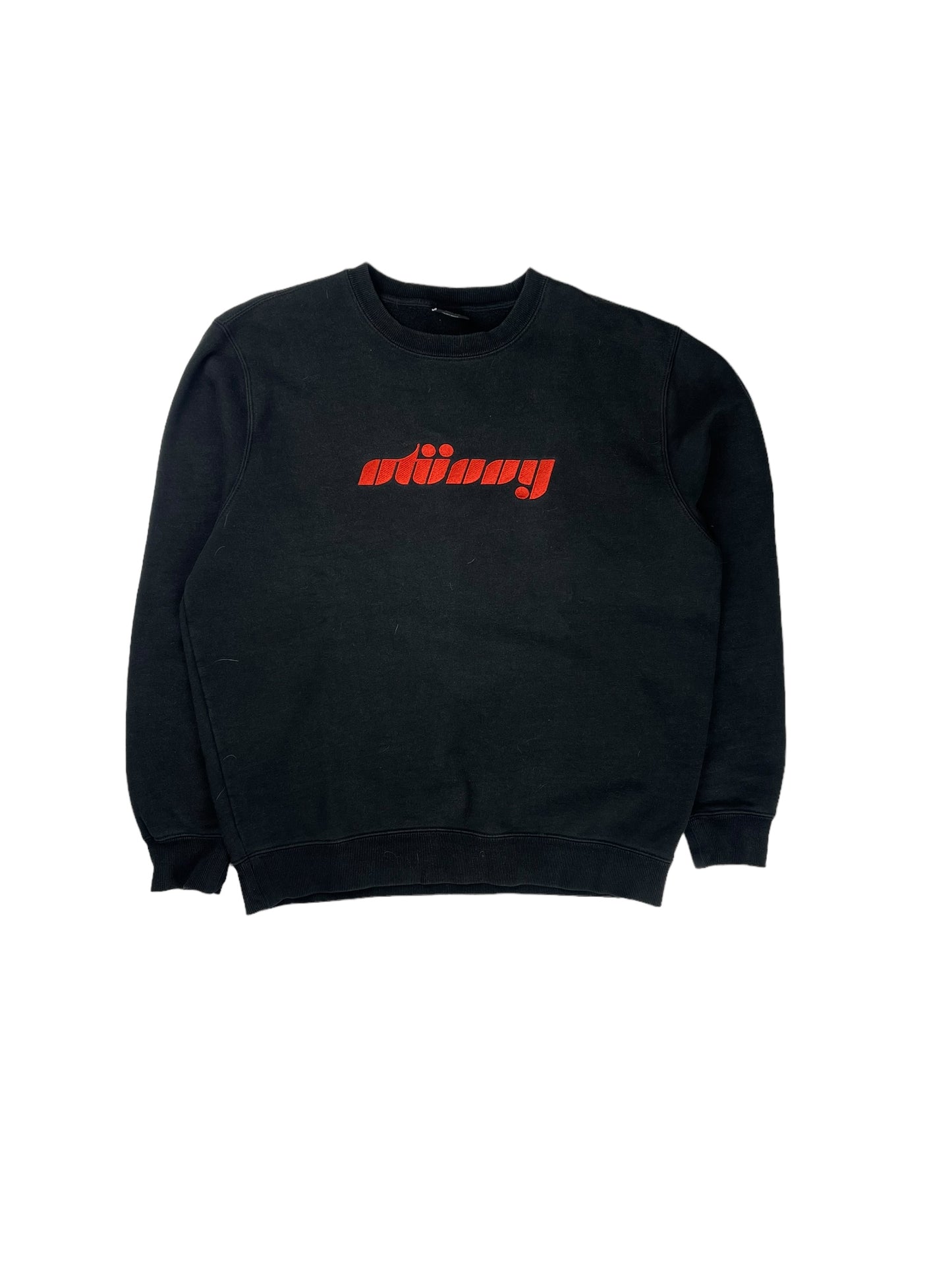 Stussy embroidered spellout thick pullover sweatshirt