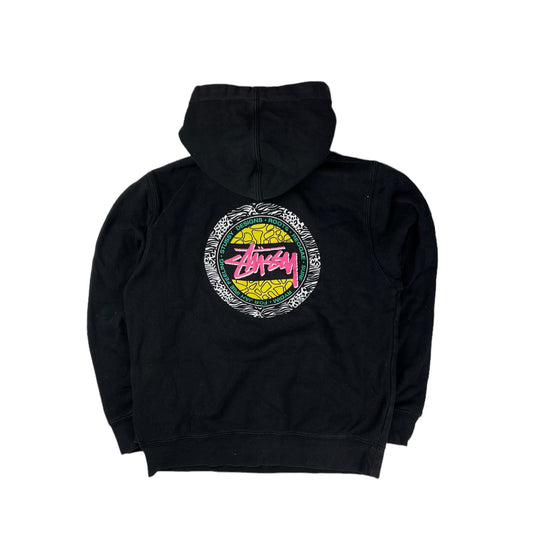 Stussy black thick pullover hoodie