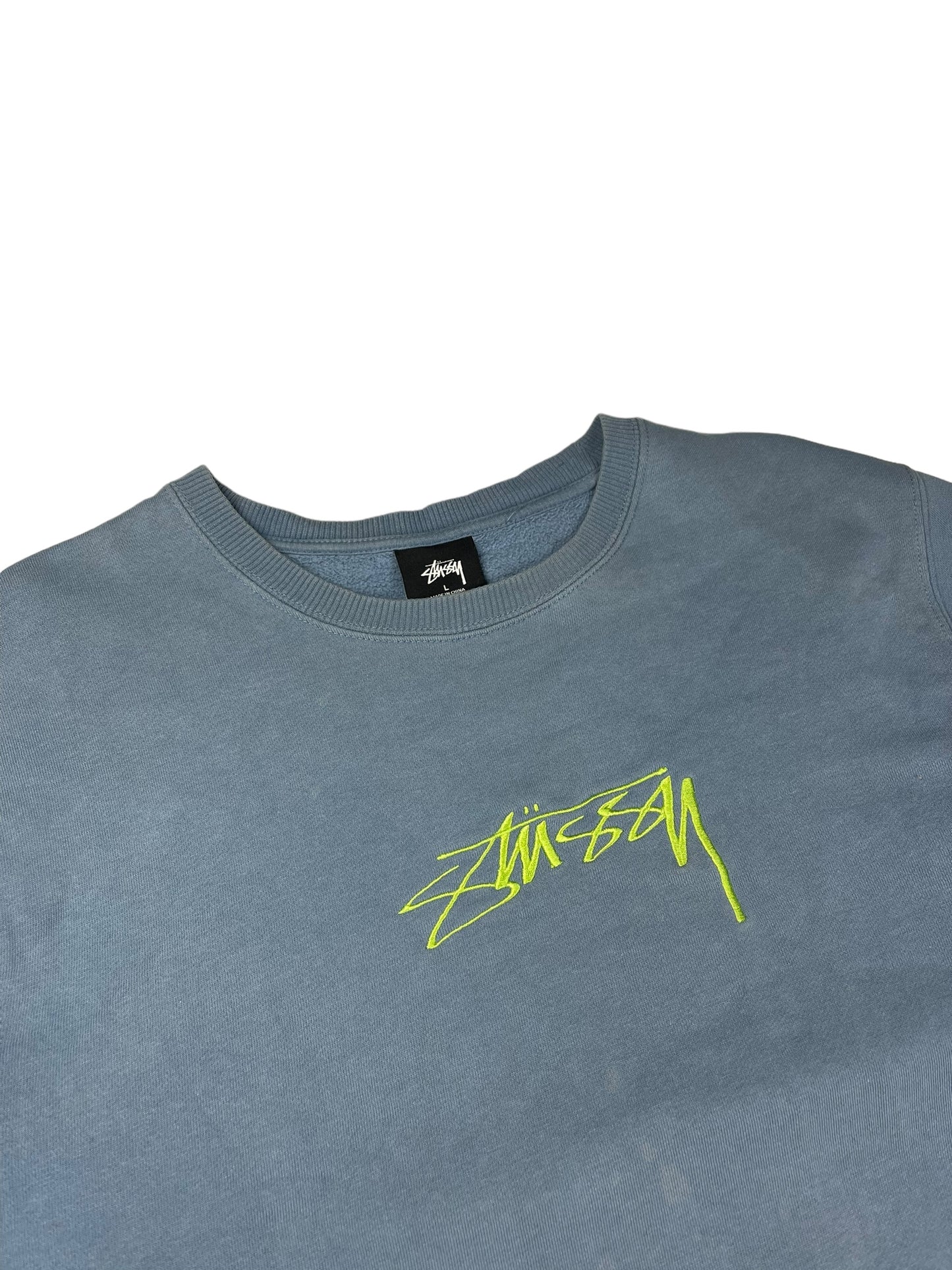 Stussy embroidered spellout pullover sweatshirt