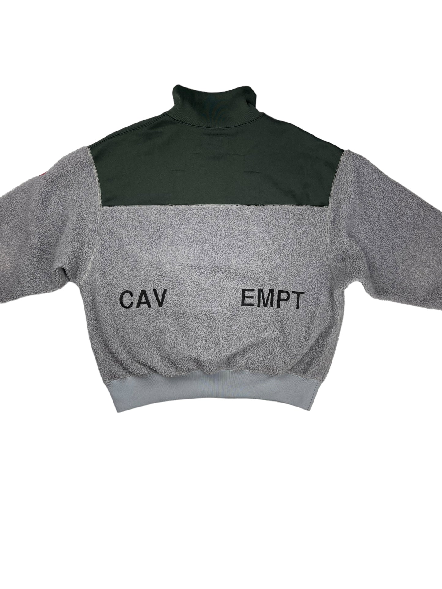 Cav Empt half zip two tone fleece sweatshirt