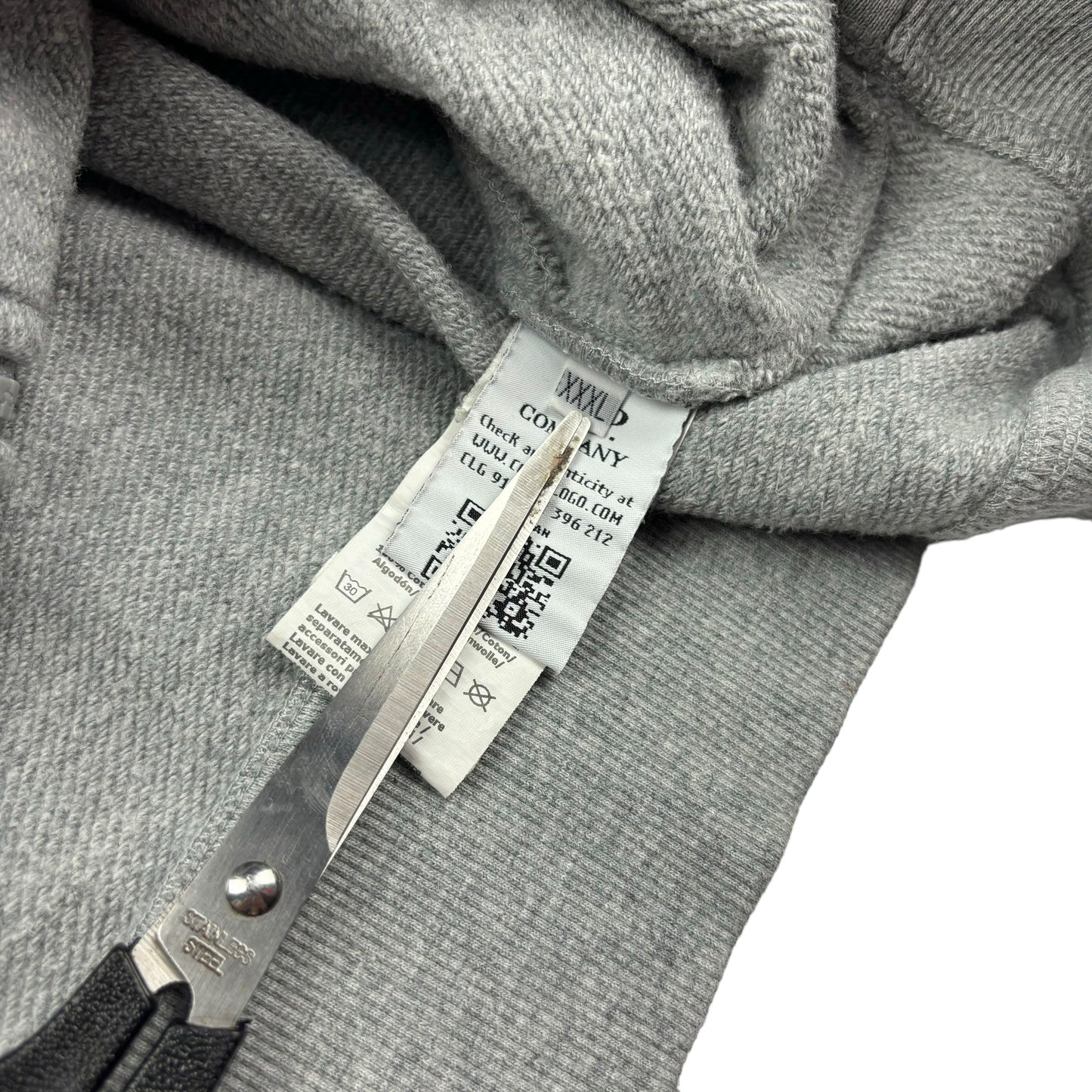 CP company grey zip up goggle hoodie