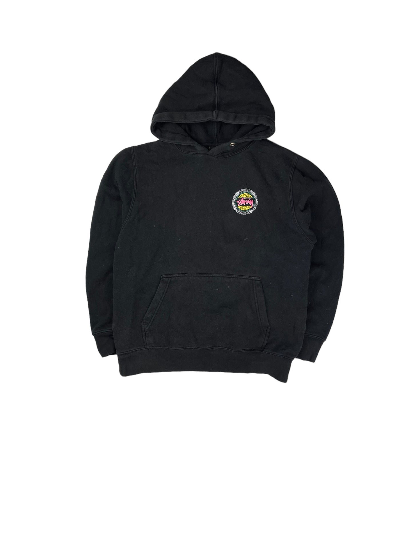 Stussy black thick pullover hoodie