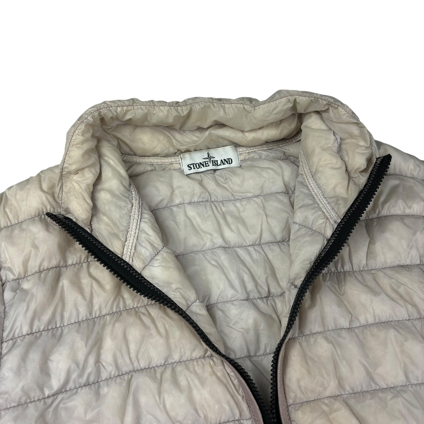 Stone island garment dyed micro yarn down puffer jacket