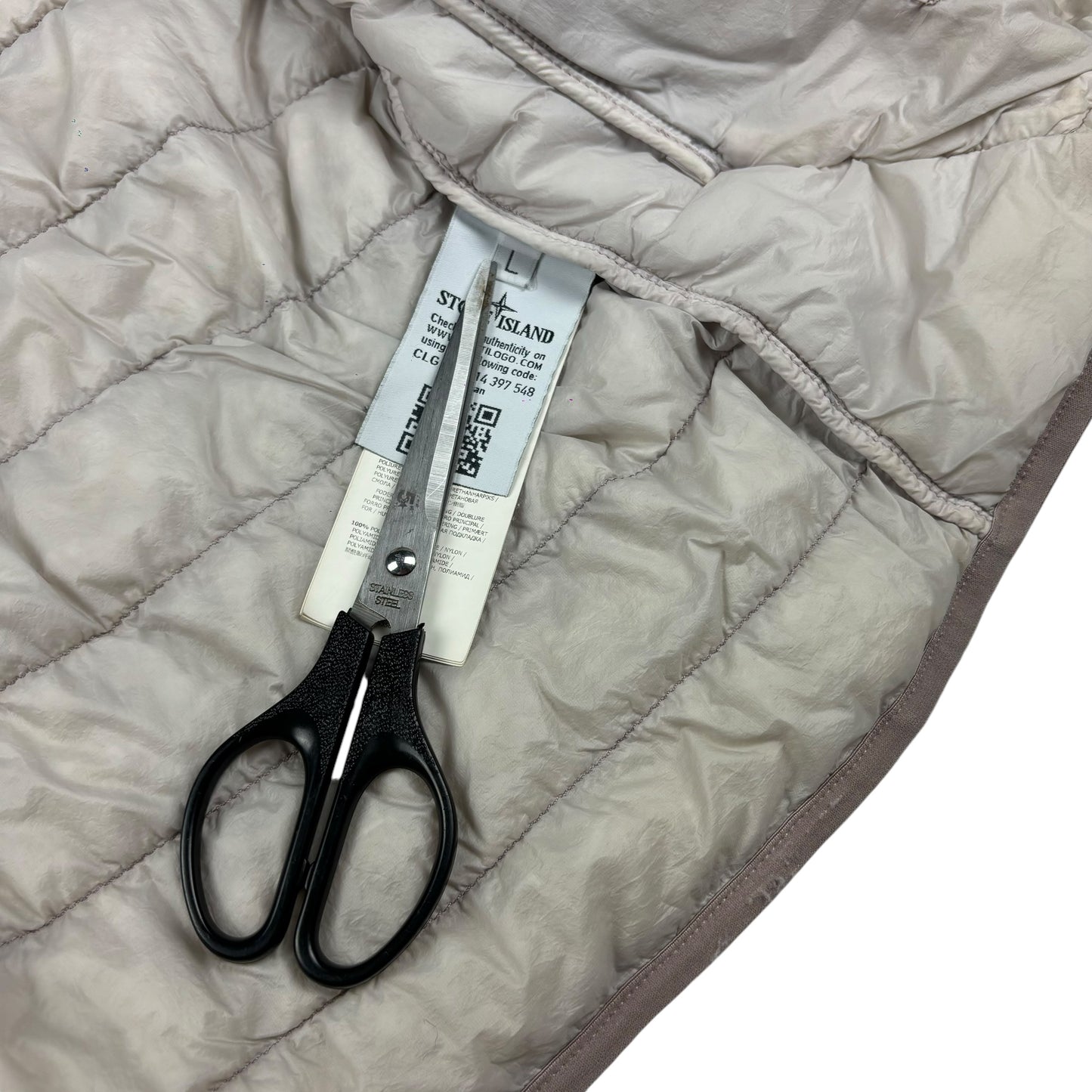 Stone island garment dyed micro yarn down puffer jacket