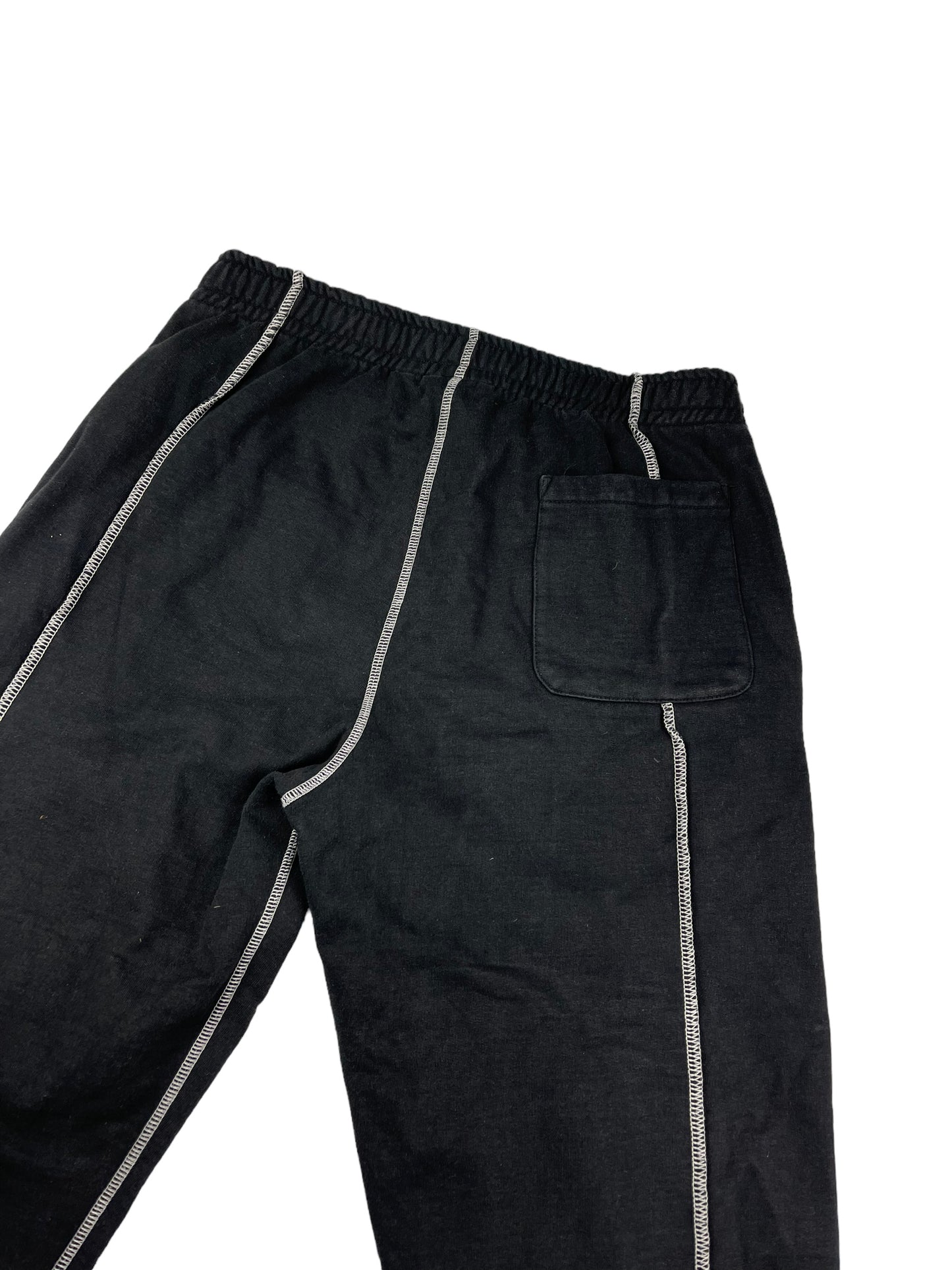 Supreme black coverstitch joggers