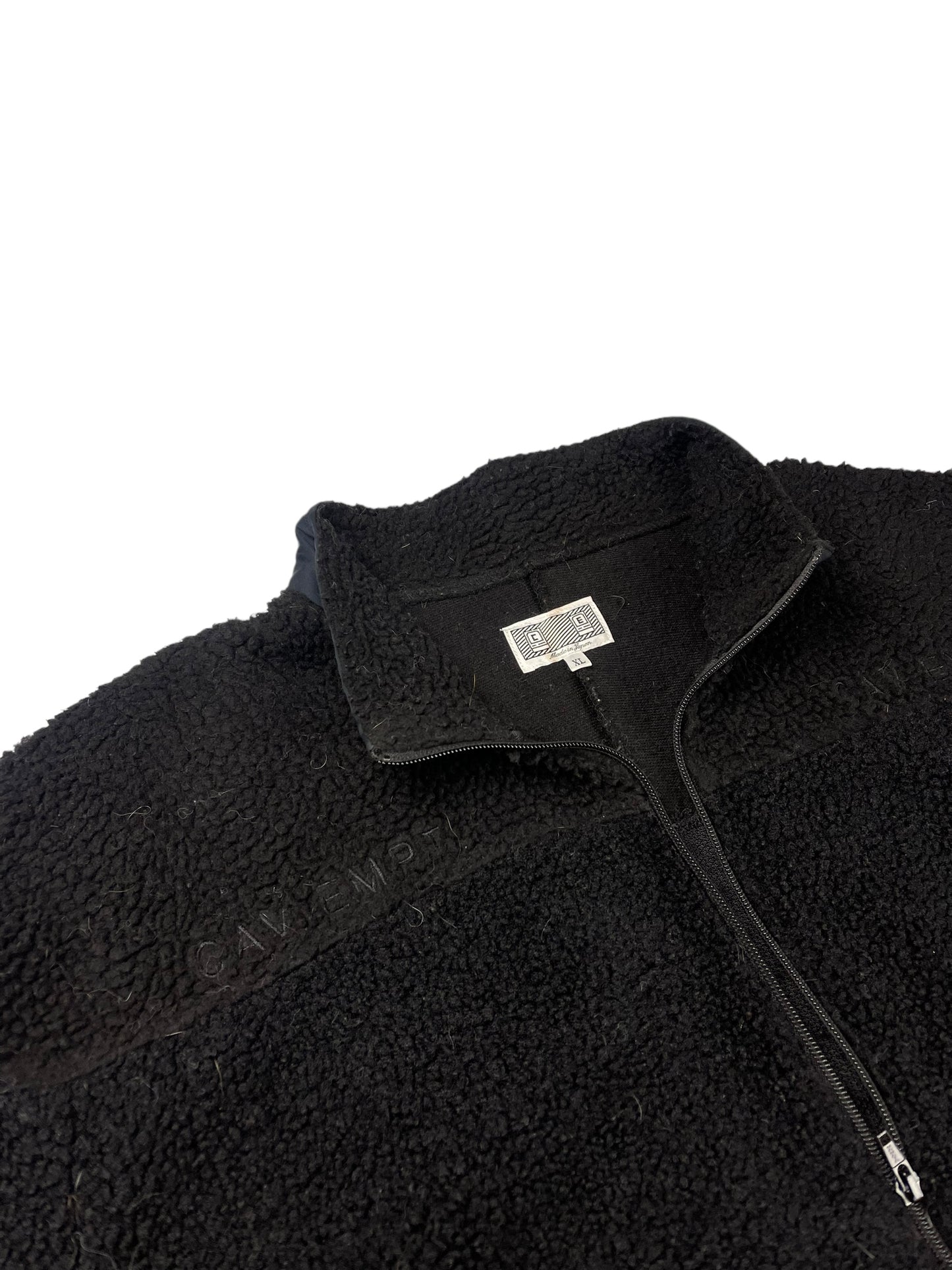 Cav Empt heavy wool Boa fleece zip up jacket