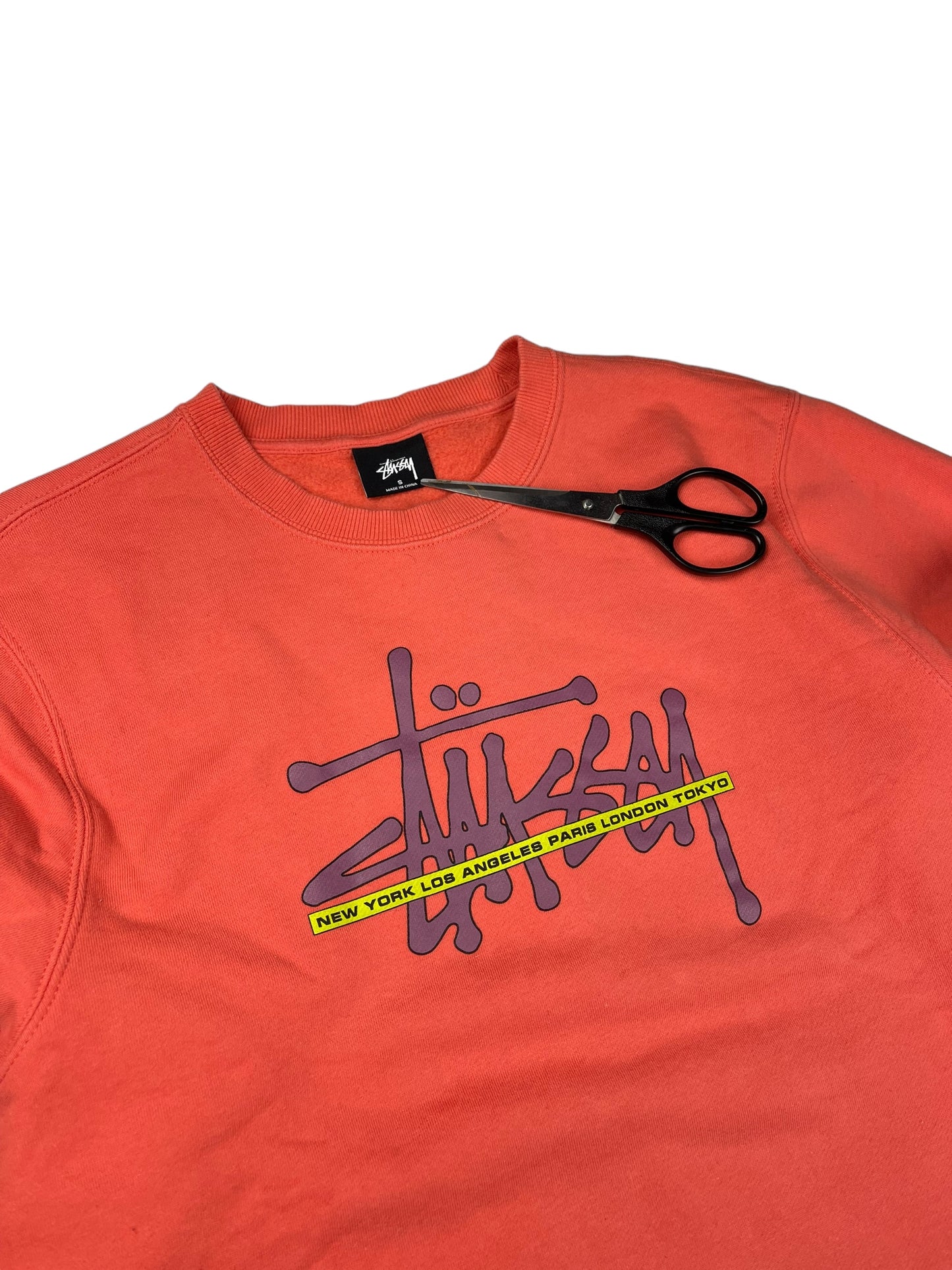 Stussy spellout thick pullover sweatshirt