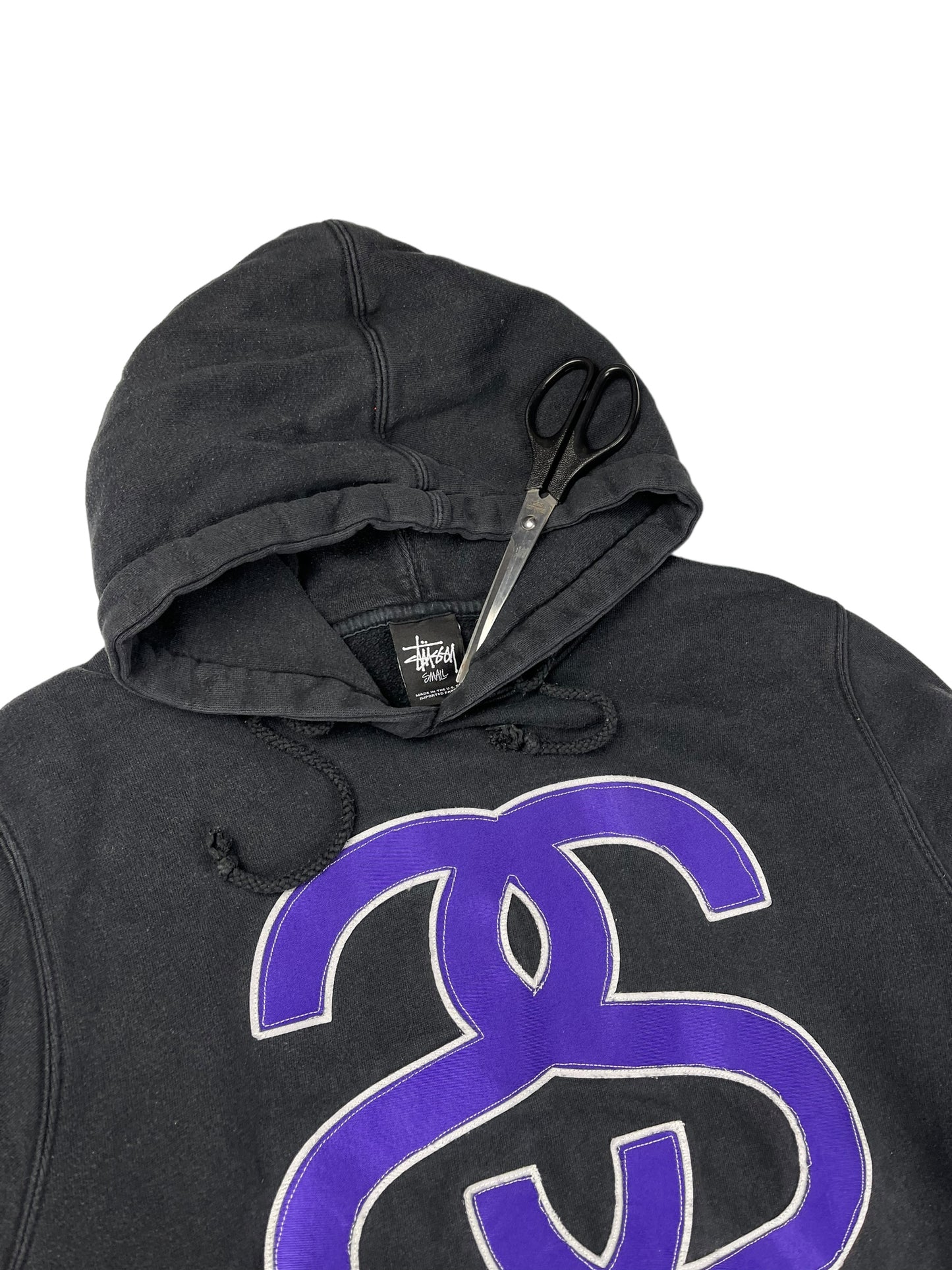 Stussy black pullover hoodie